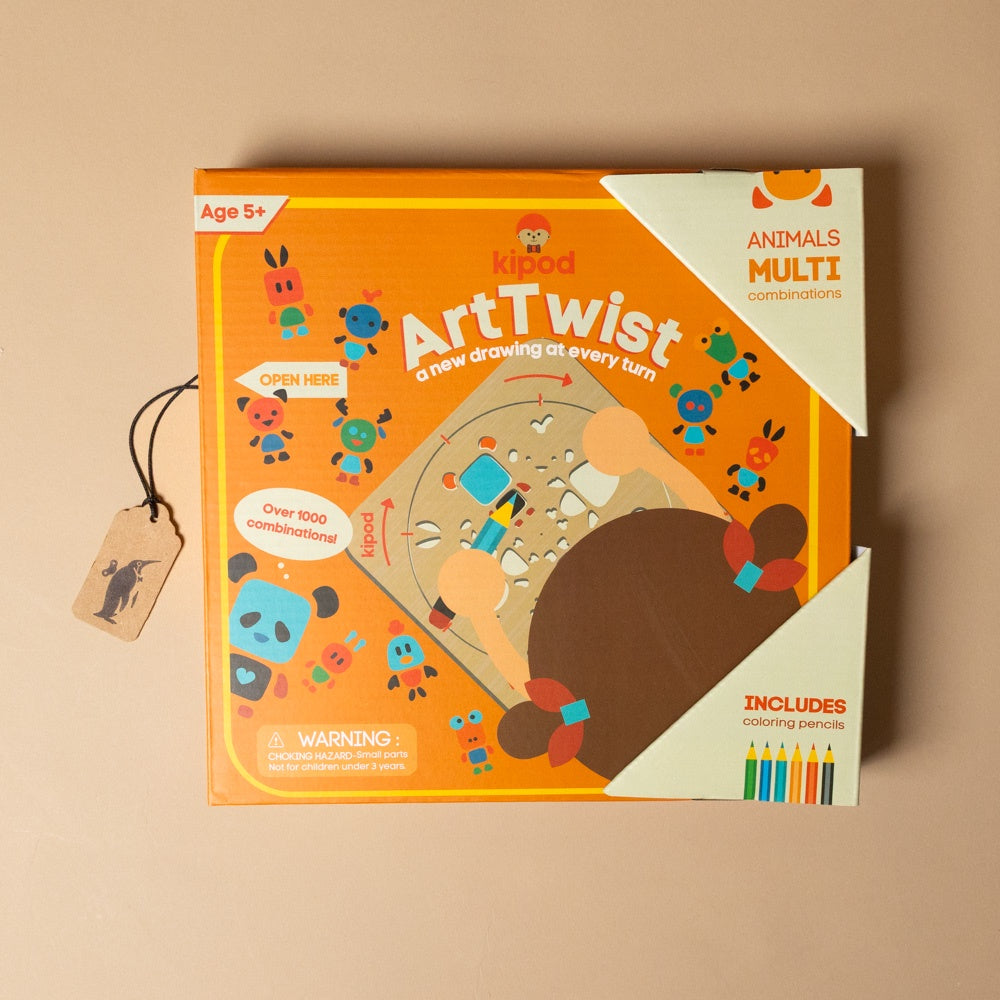artwist-art-kit-animals with colorful illustrations on a beige background