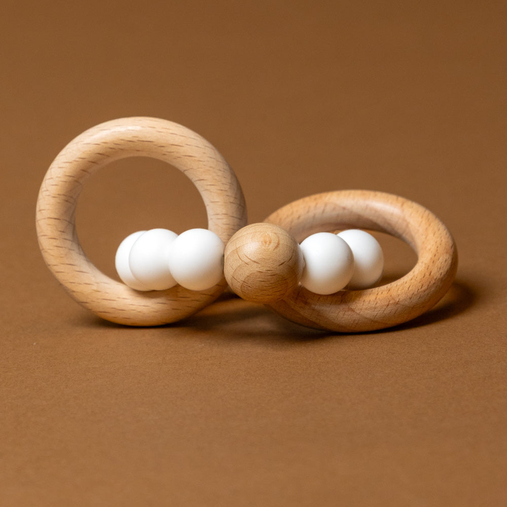 Beechwood Teether Ring Set | Milk