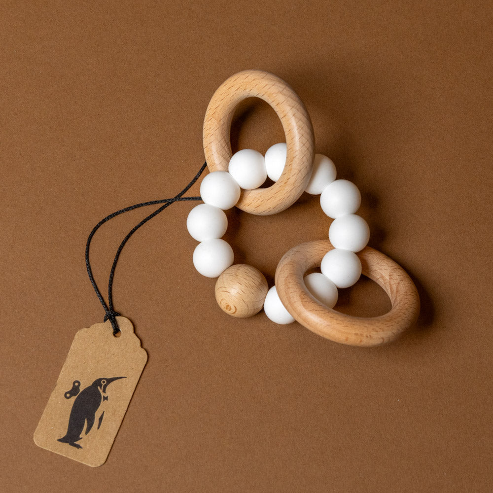 Beechwood Teether Ring Set | Milk