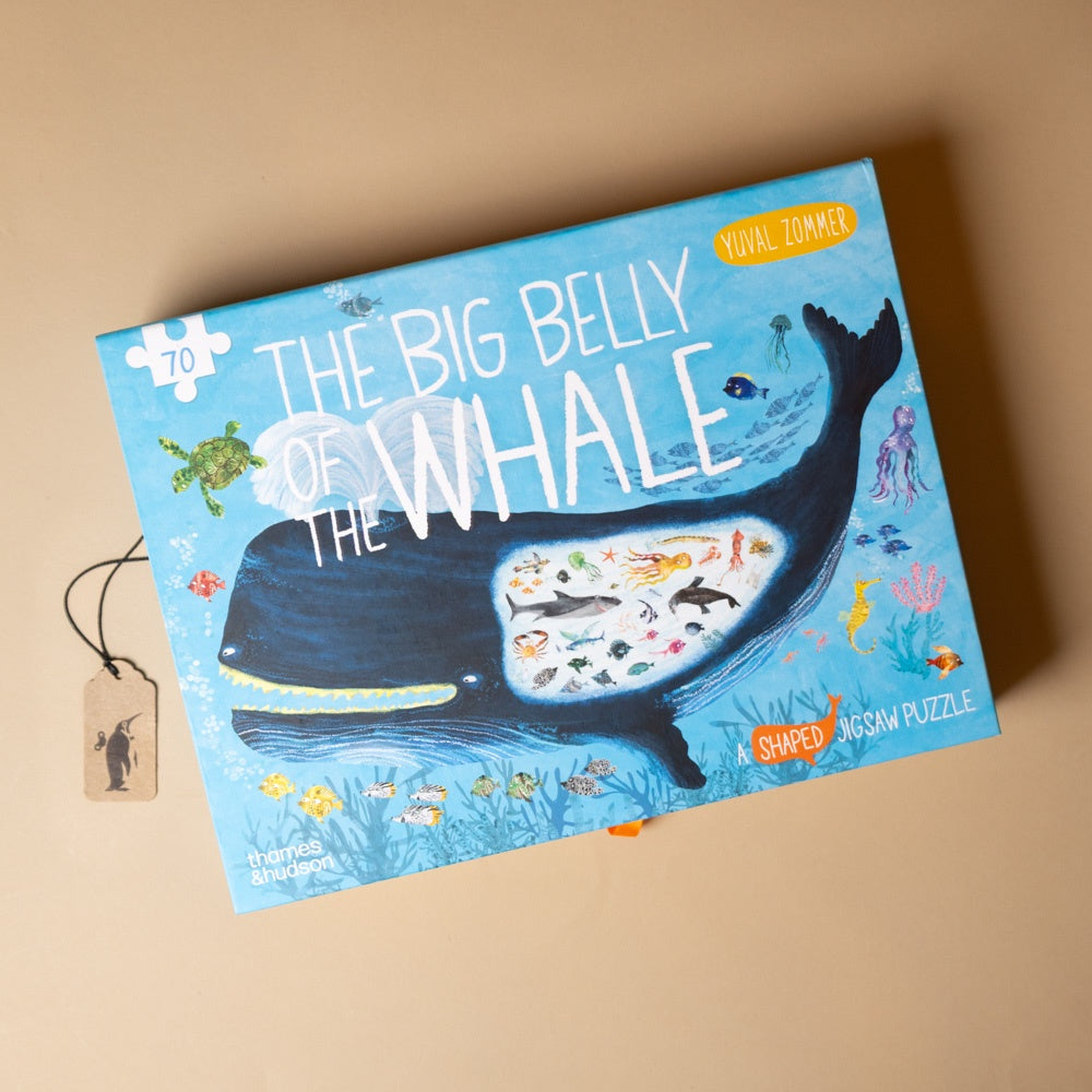 Puzzle box titled 'The Big Belly of the Whale' on a beige background
