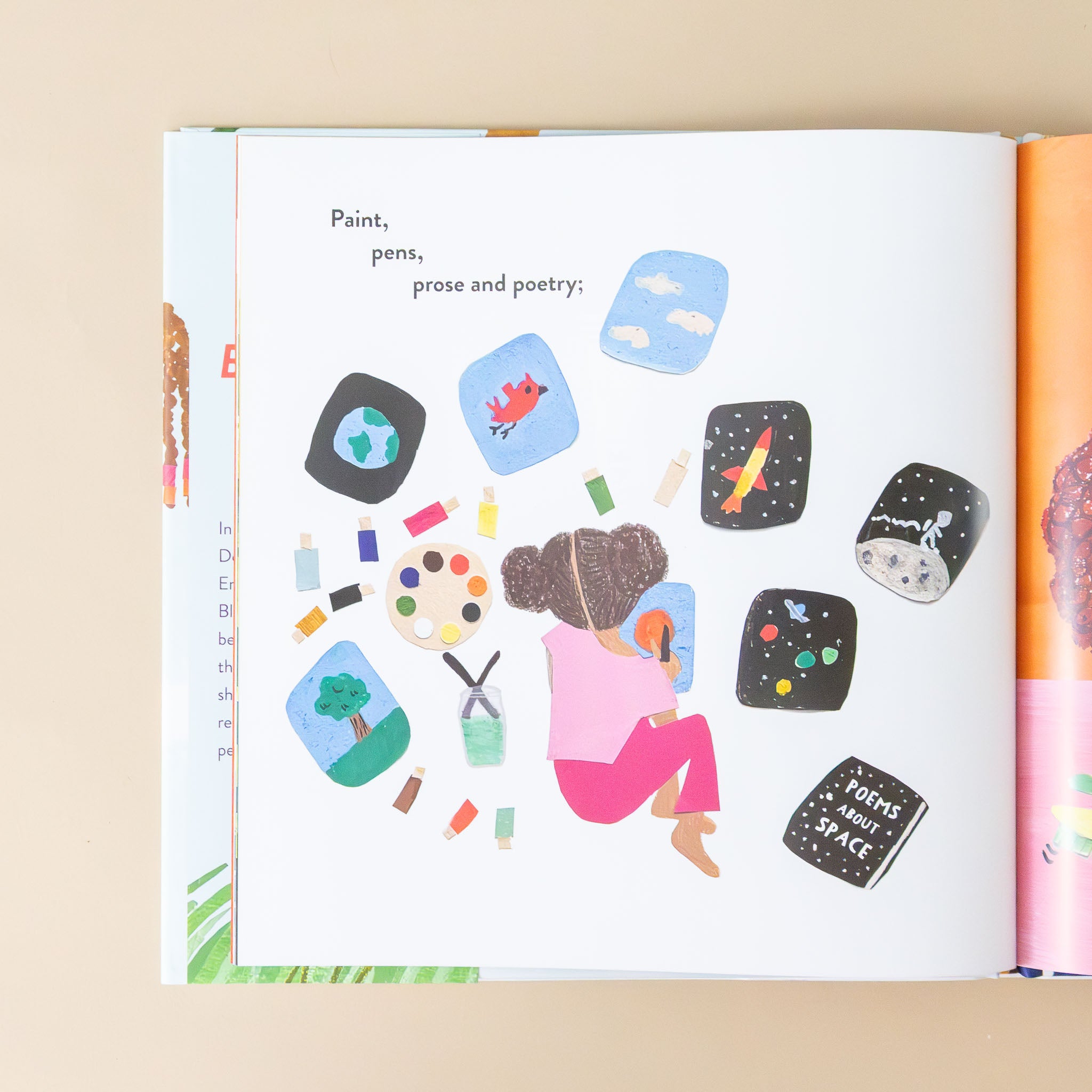 black-girls-with-girl-doing-many-activities-with-text-paints-pens-prose-and-poetry