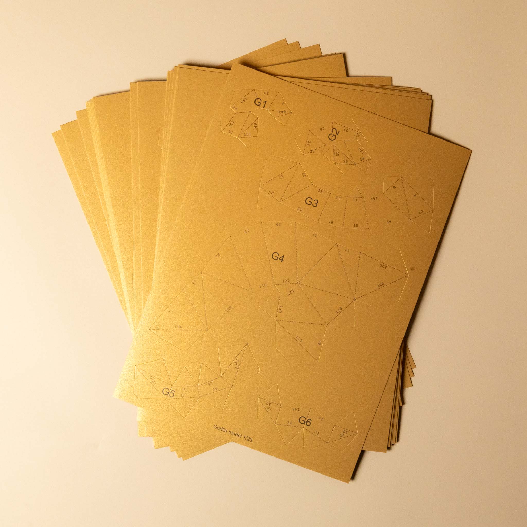 build-your-own-3-d-origami-gorilla-model-kit-limited-edition-sheets