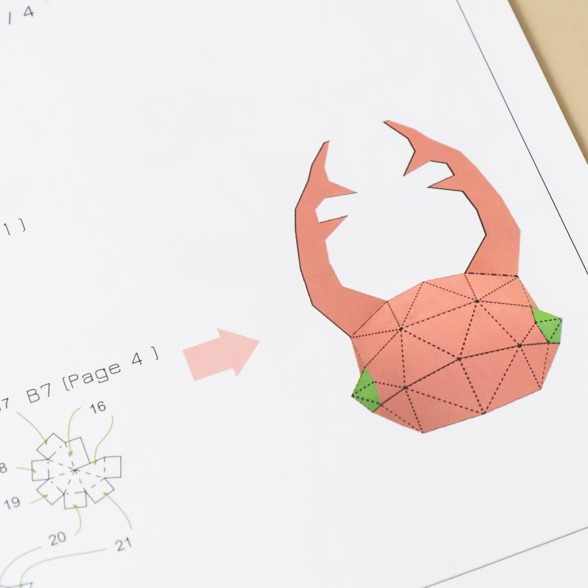 create-your-own-pink-with-green-eyes-3-d-origami-beetle-model-kit-bend-example