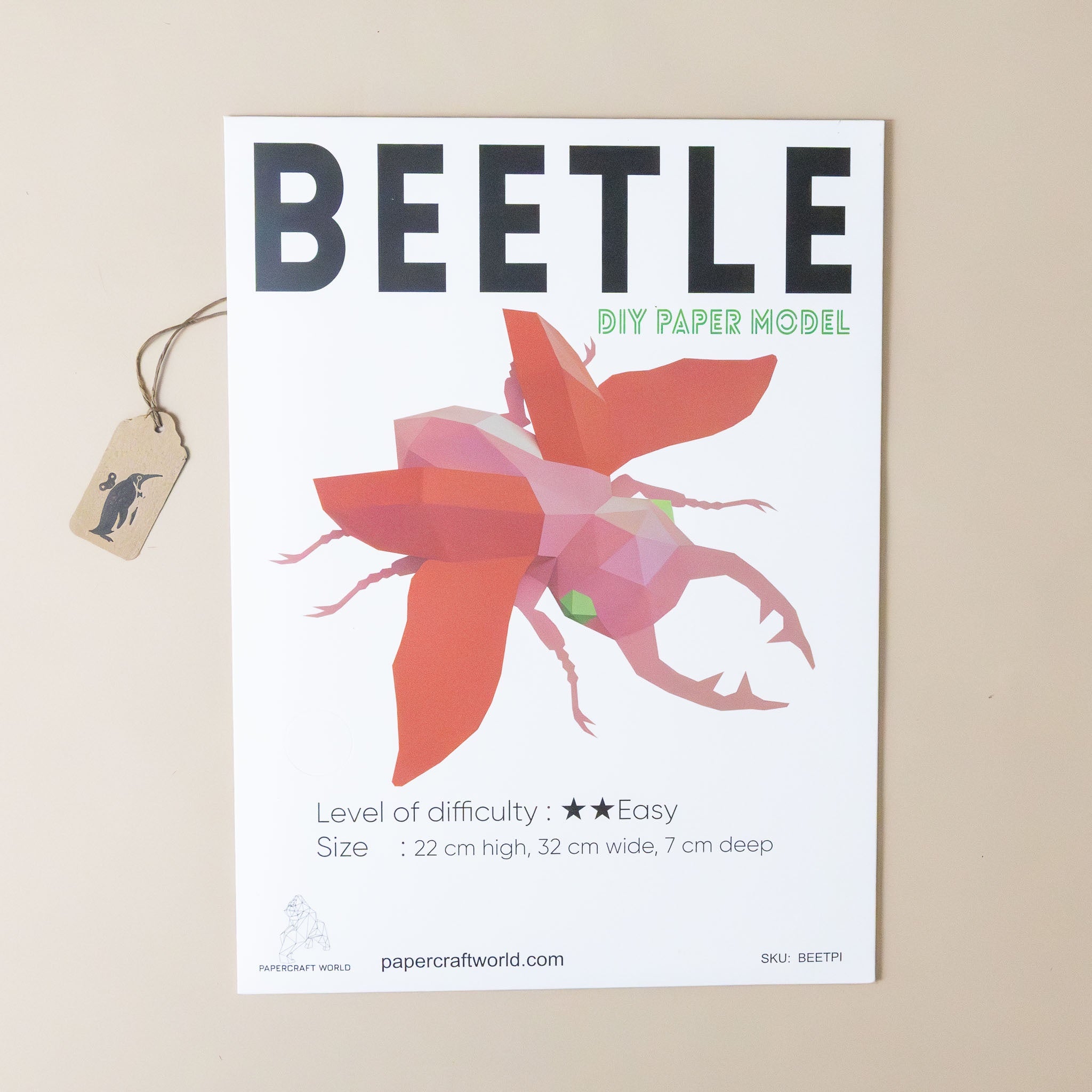 create-your-own-pink-with-green-eyes-3-d-origami-beetle-model-kit