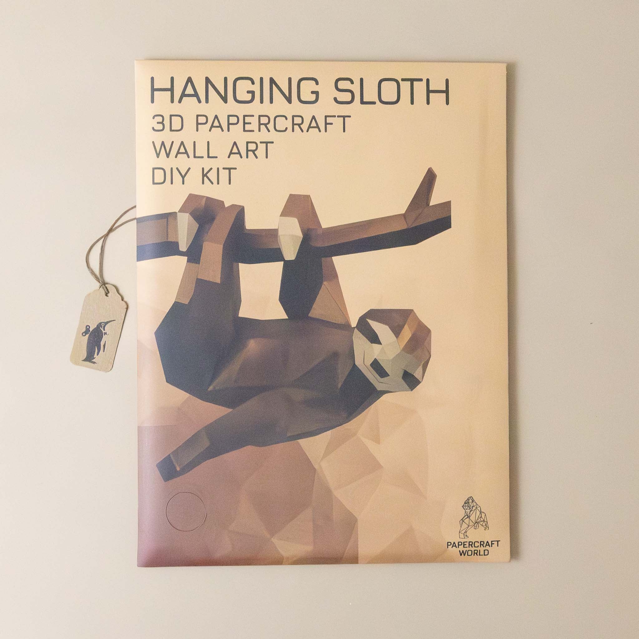 create-your-own-3-d-origami-brown-sloth-wall-art-kit