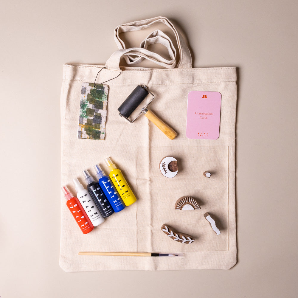 Create Your Own Block Print Tote Kit | Cosmic