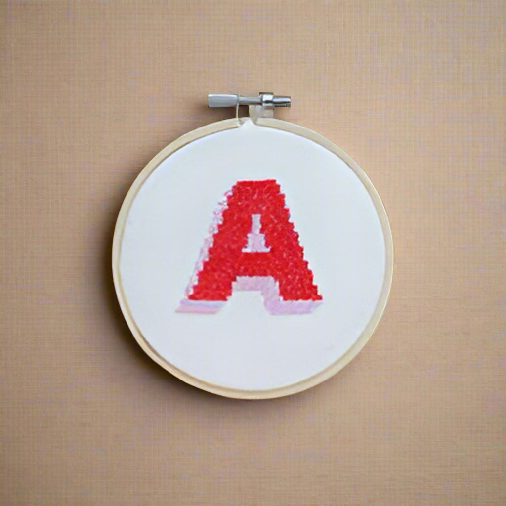Cross Stitch Kit | Drop Shadow Alphabet