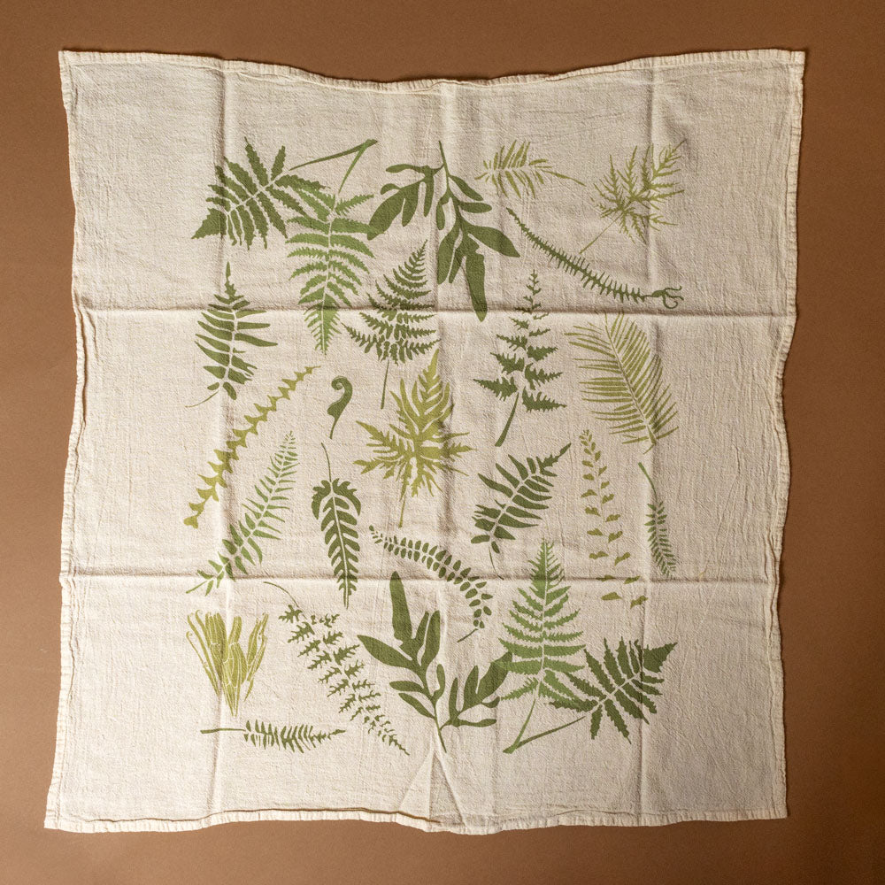 Endangered Ferns Kitchen Towel | Natural