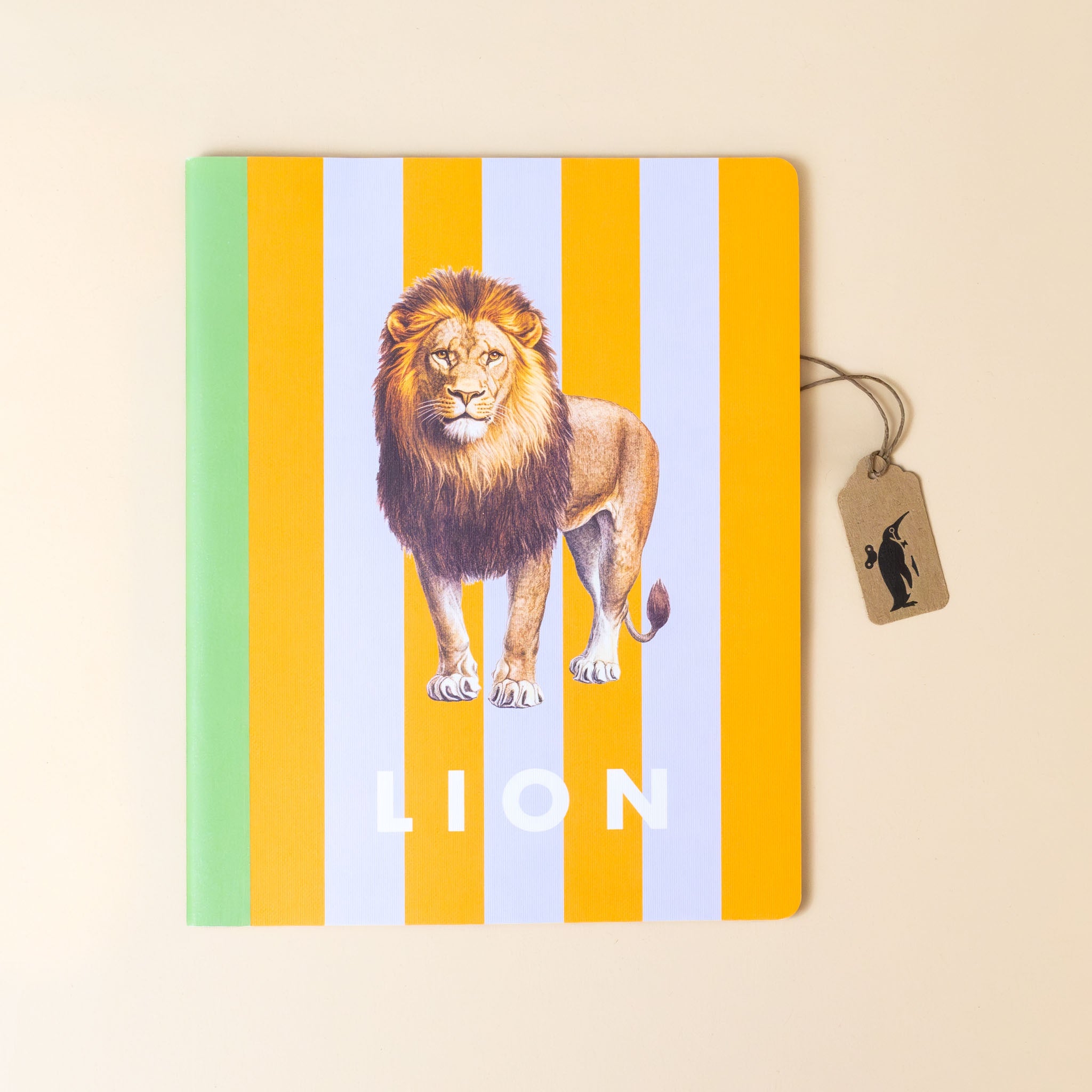 exercise-notebook-lion-stripe-orange-lavender