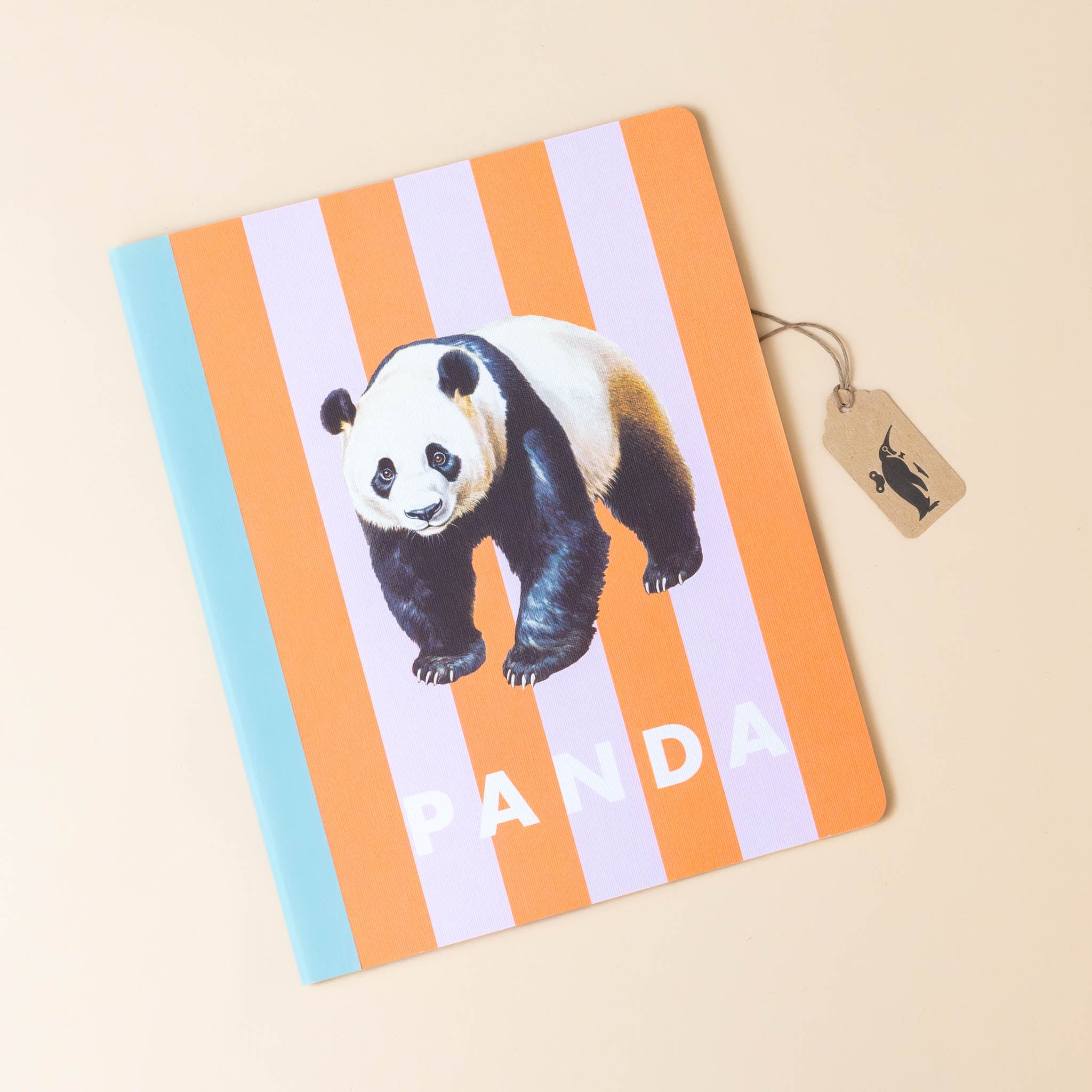 exercise-notebook-panda-orange-lavender-stripe-cover