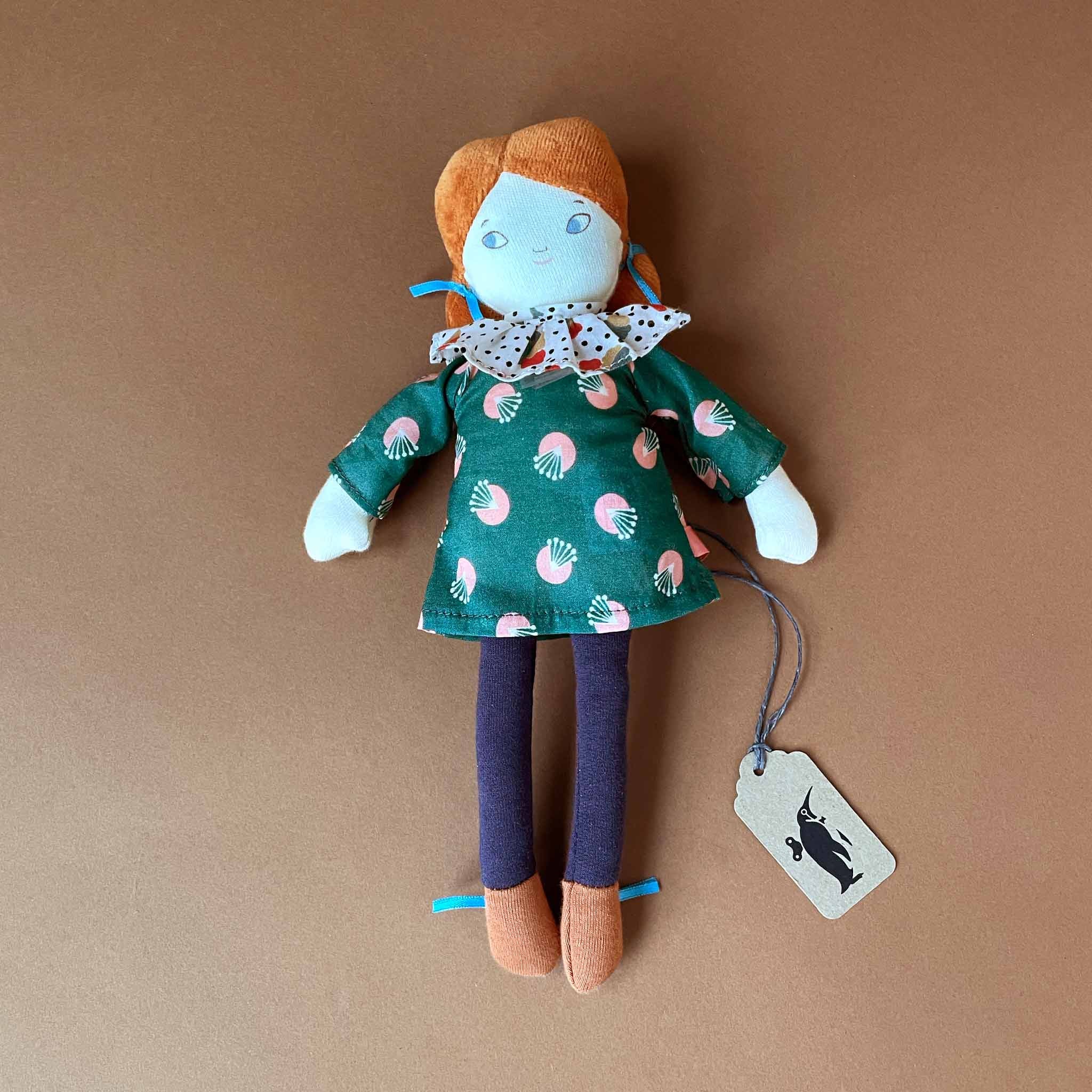 Les Parisiennes Petite Blanche Doll-green-dress-red-hair