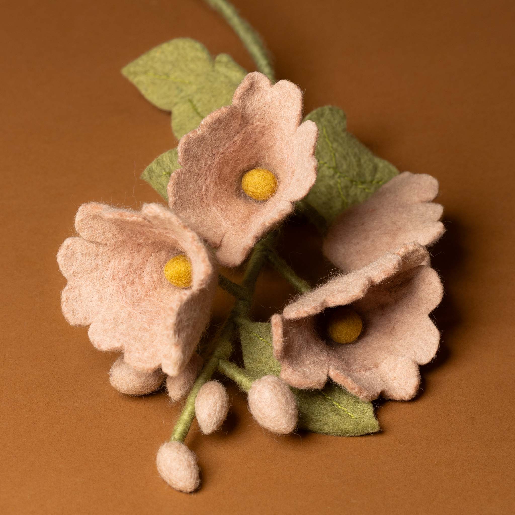 Felt Hollyhock Branch | Blush