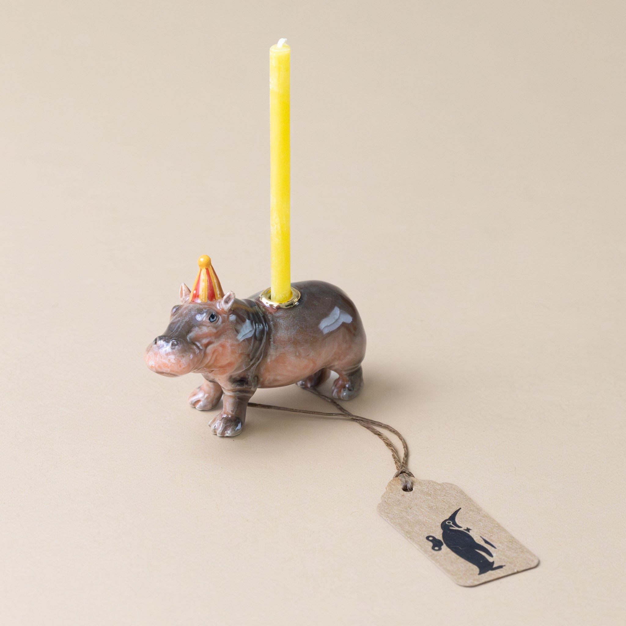 heirloom-porcelain-cake-topper-hippopotamus-candle