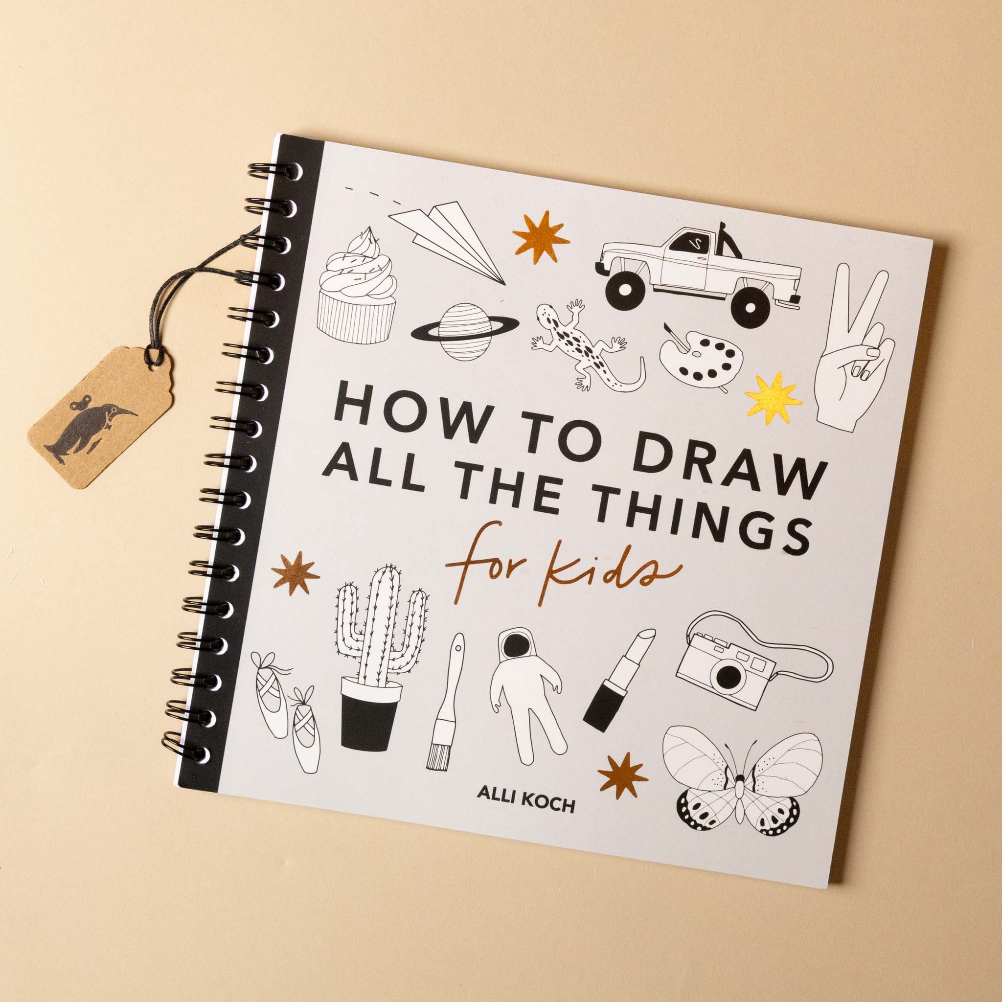 how-to-draw-all-the-things-for-kids-spiral-bound-book-cover-with-truck-space-suite-butterfly-camera-and-others
