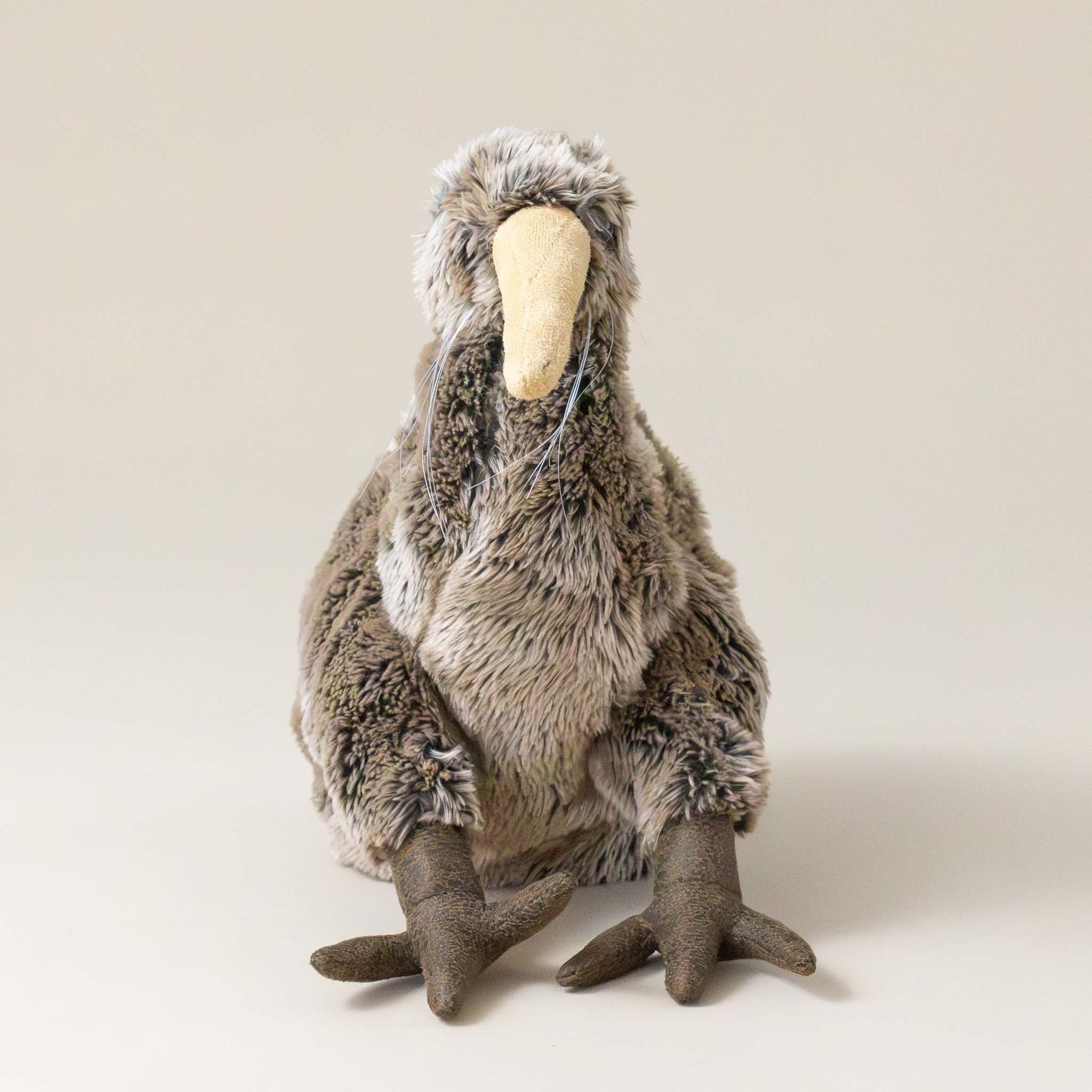 brown-grey-kiwi-hand-puppet-front