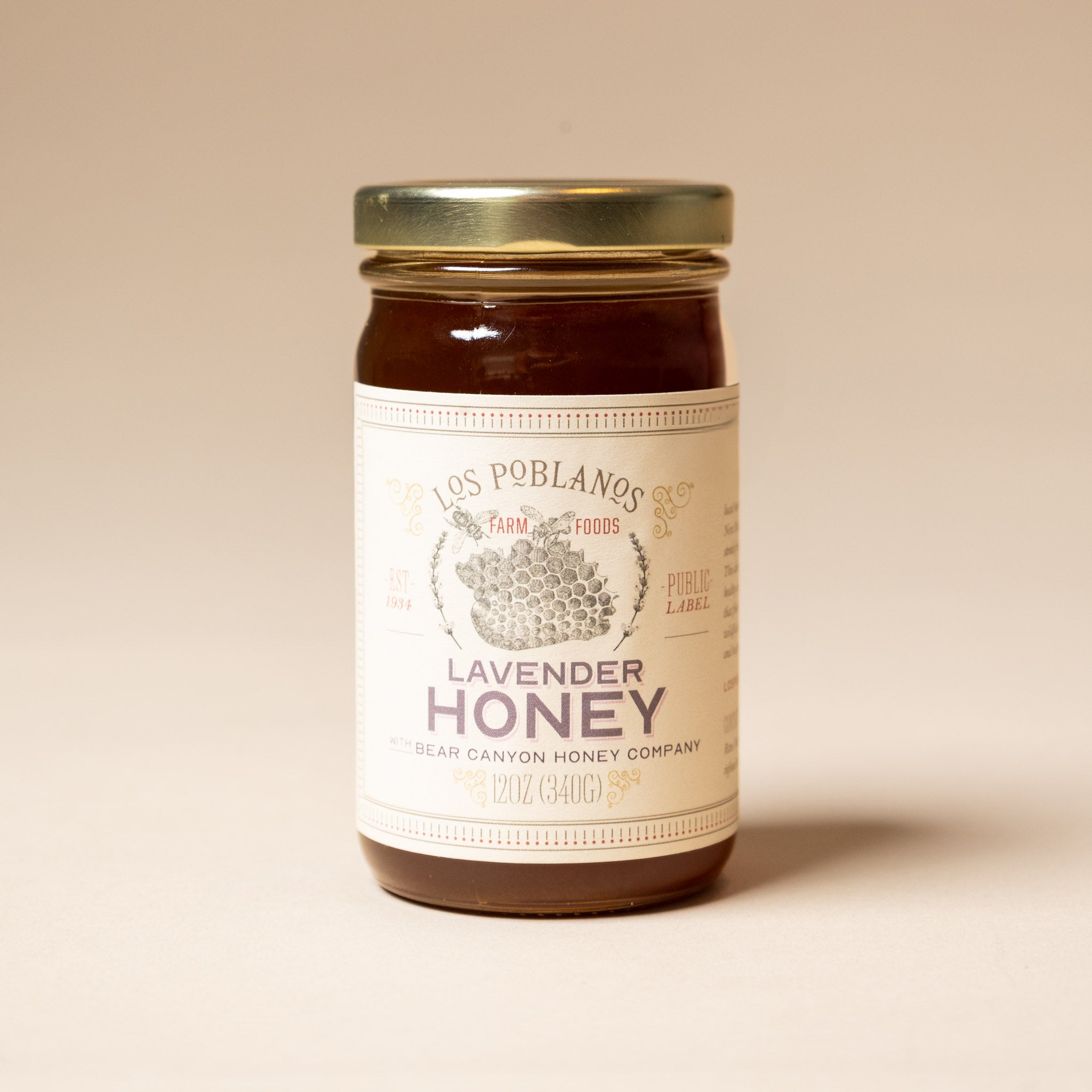 Lavender Honey & Wooden Honey Dipper Set