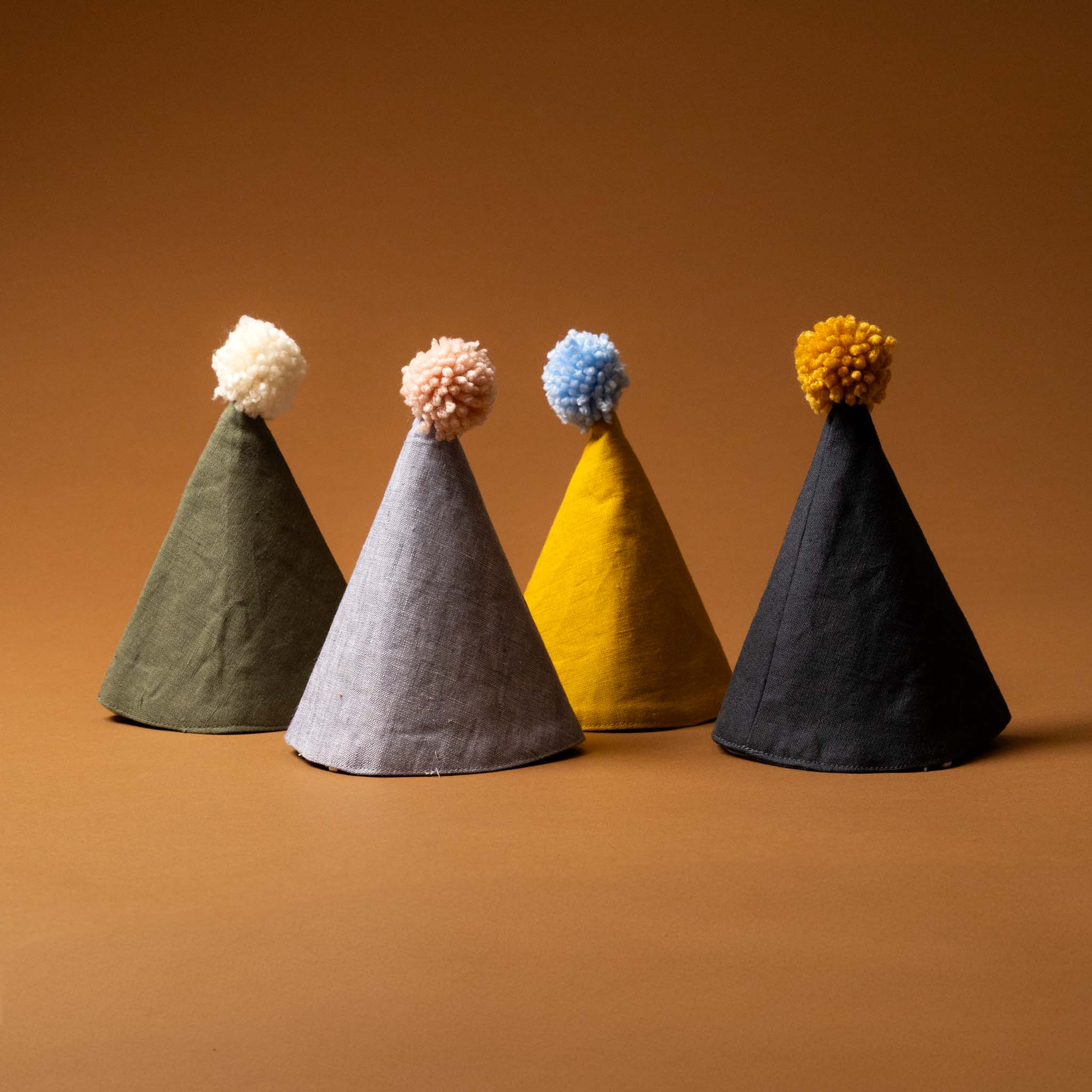 Linen Party Hat | Ochre