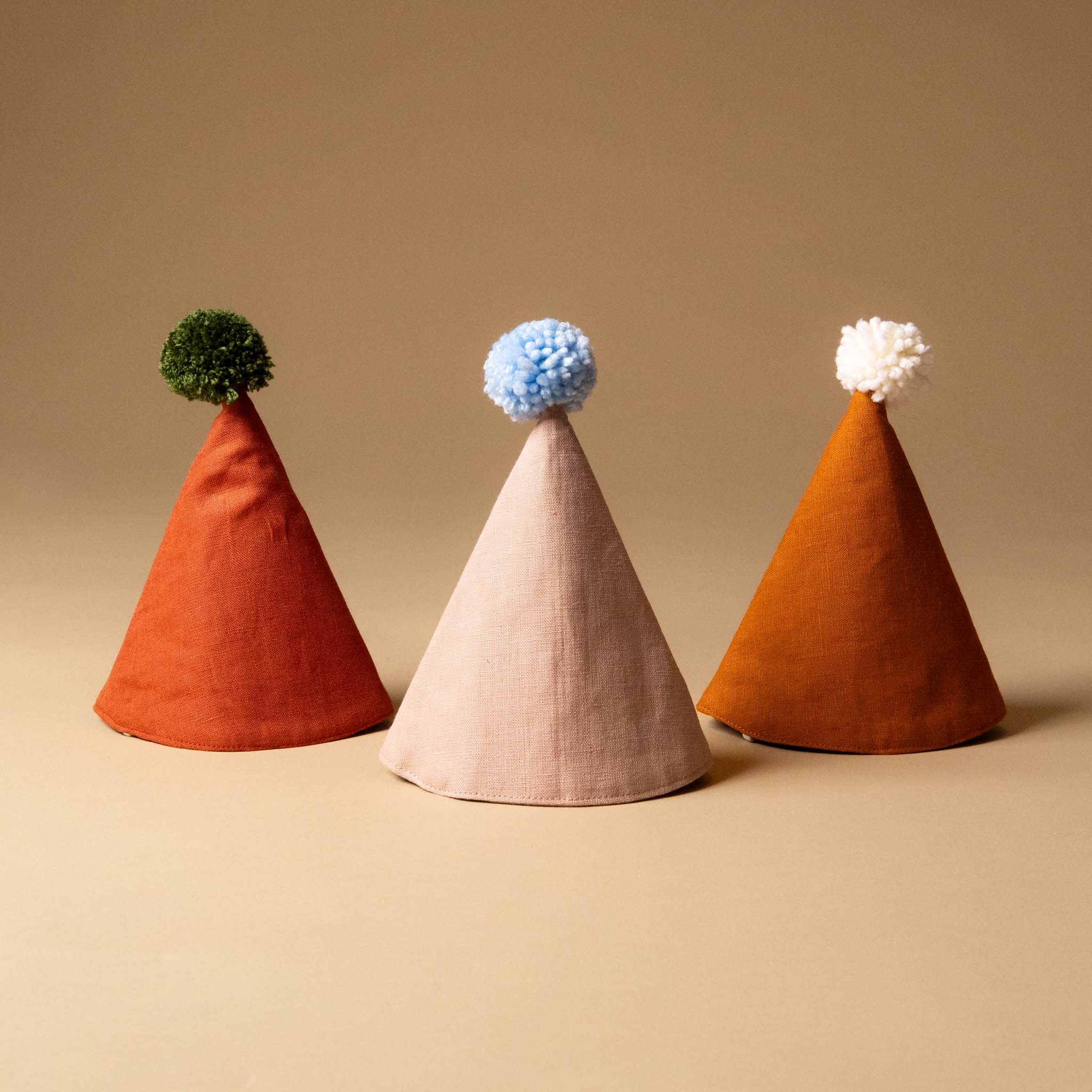 linen-party-hat-terracotta-burnt-orange-blush