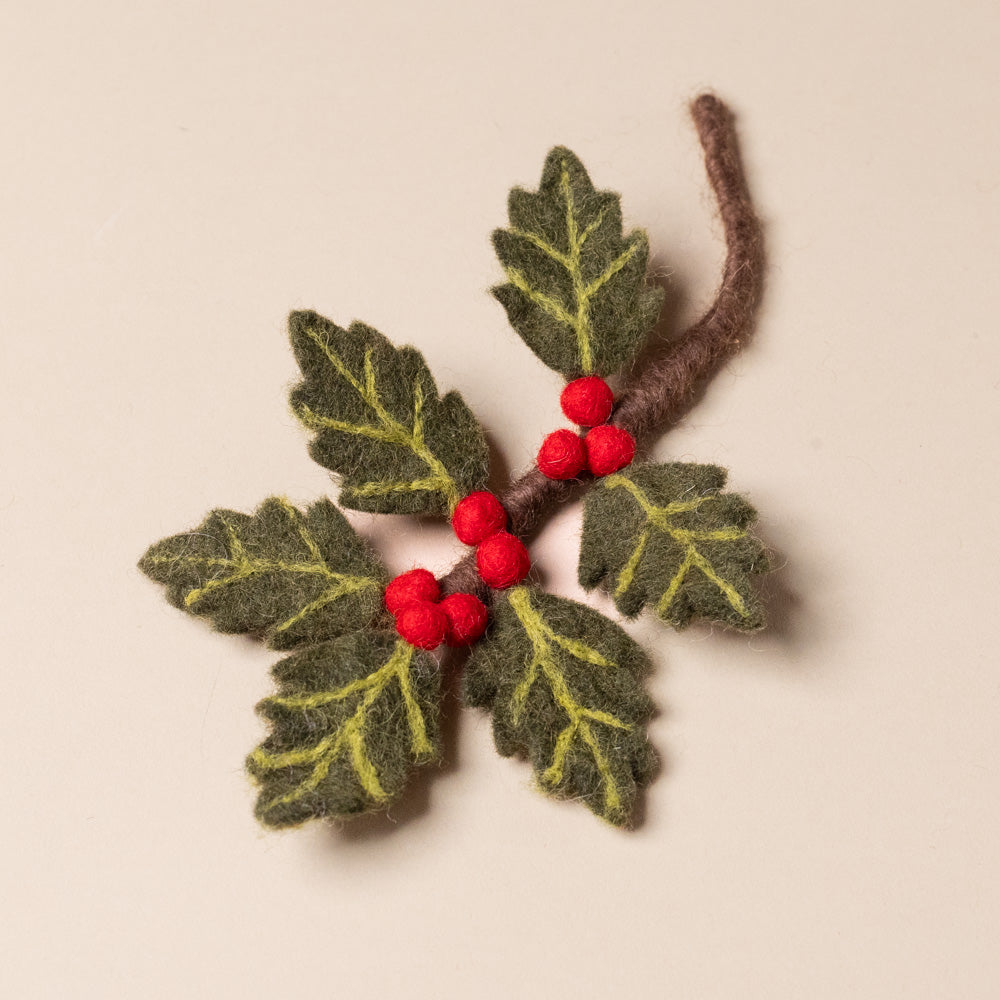 little-felt-holly-branch