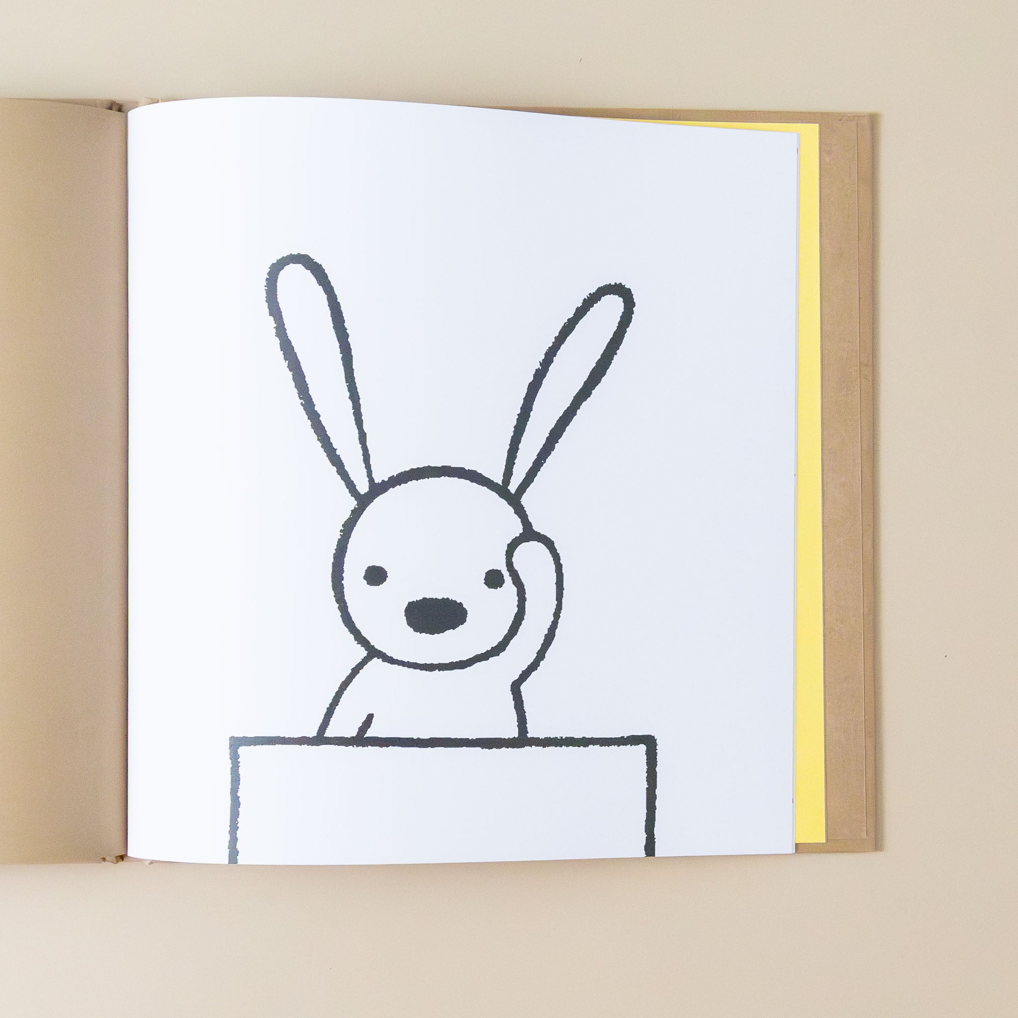 not-a-box-book-interior-page-with-illustration-of-rabbit-scratching-head-next-to-box