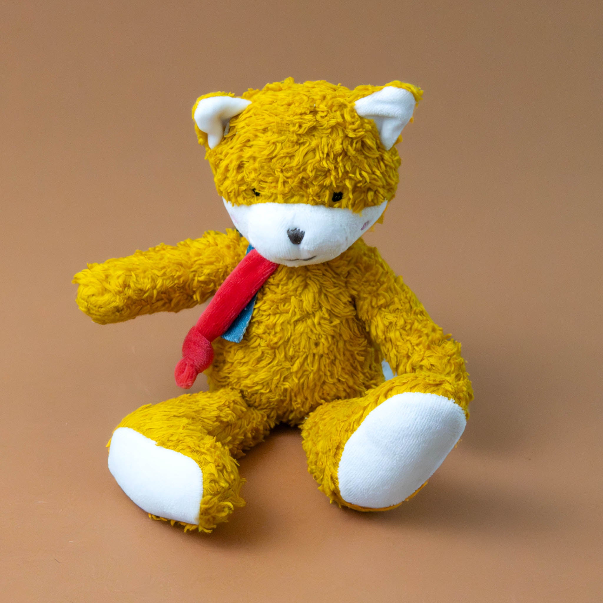 organic-cotton-foxie-stuffed-animal-with-red-scarf-sitting