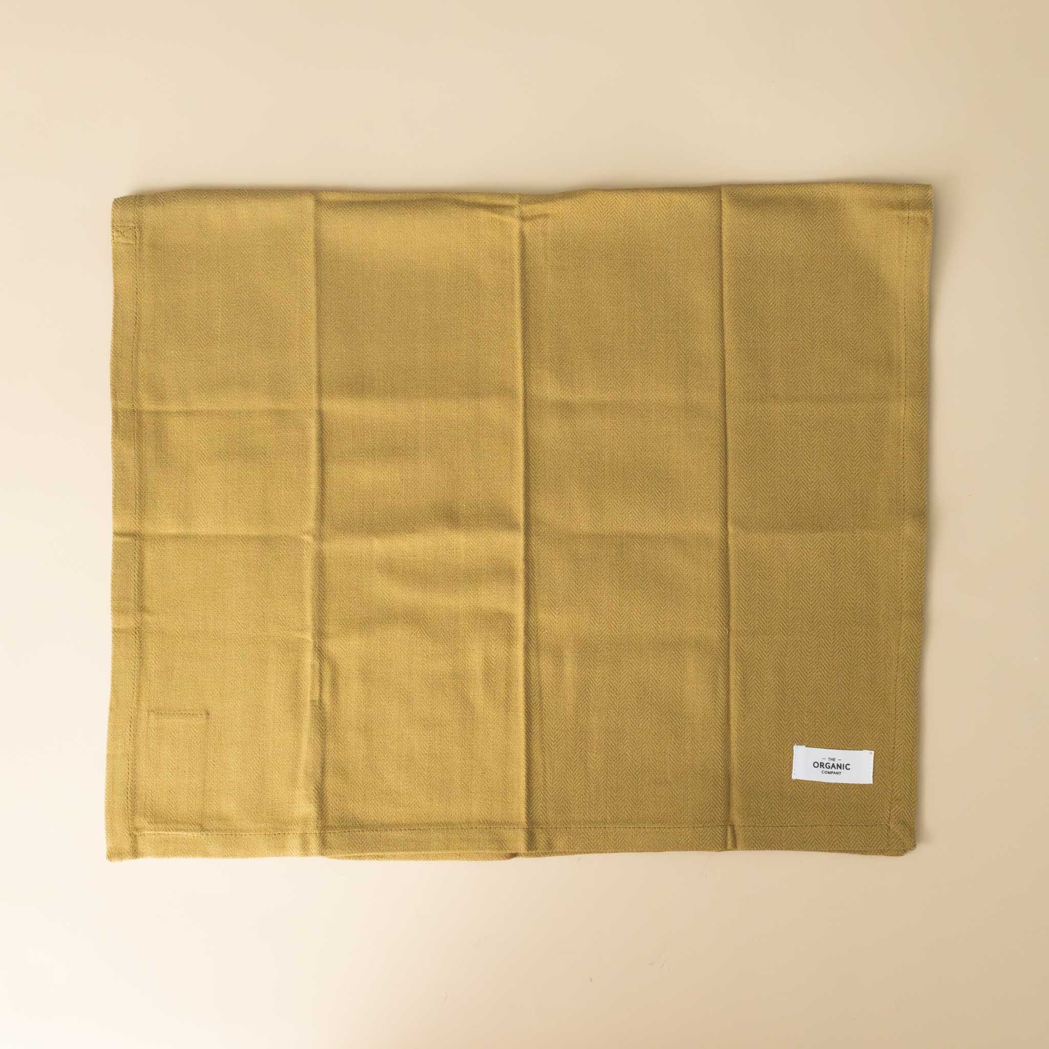 organic-cotton-kitchen-towel-ochre-unfolded