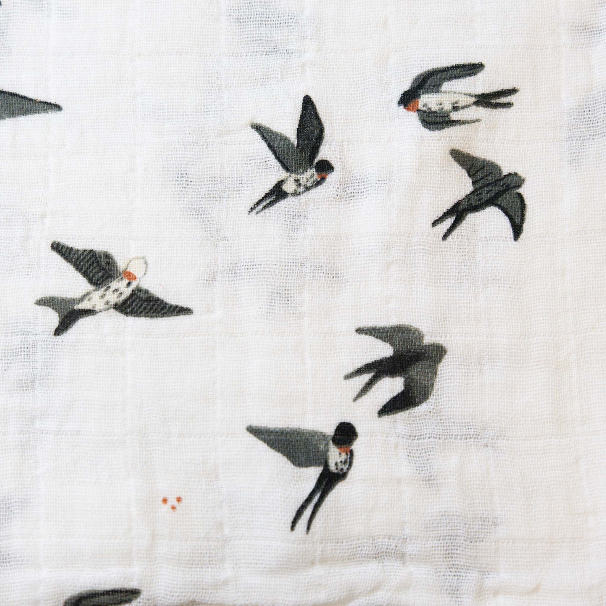 organic-cotton-muslin-swaddle-swallows-black-white-pattern-with-orange-details