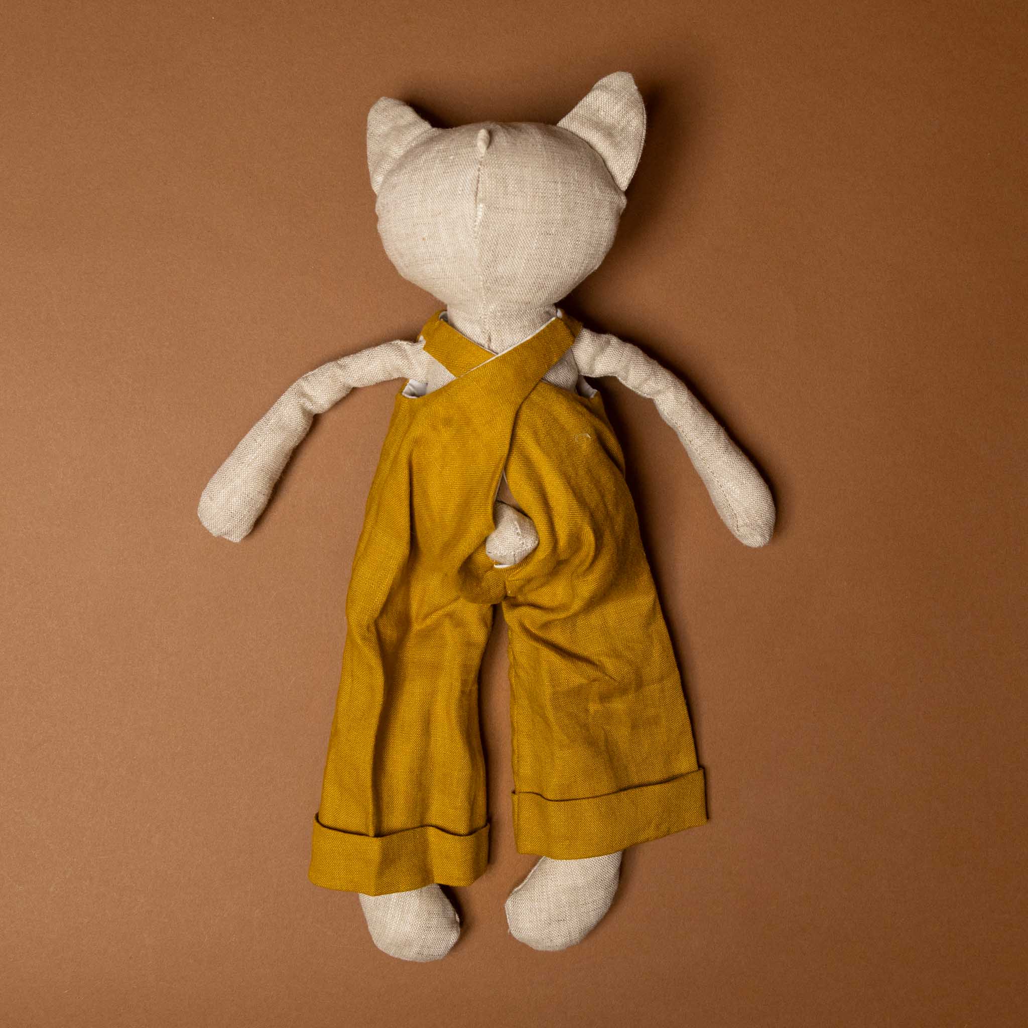 perlipopette-linen-kitten-ochre-overalls-back