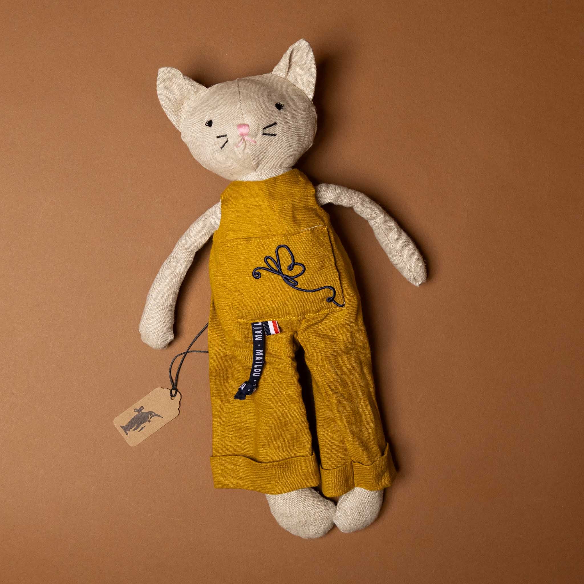 perlipopette-linen-kitten-ochre-overalls