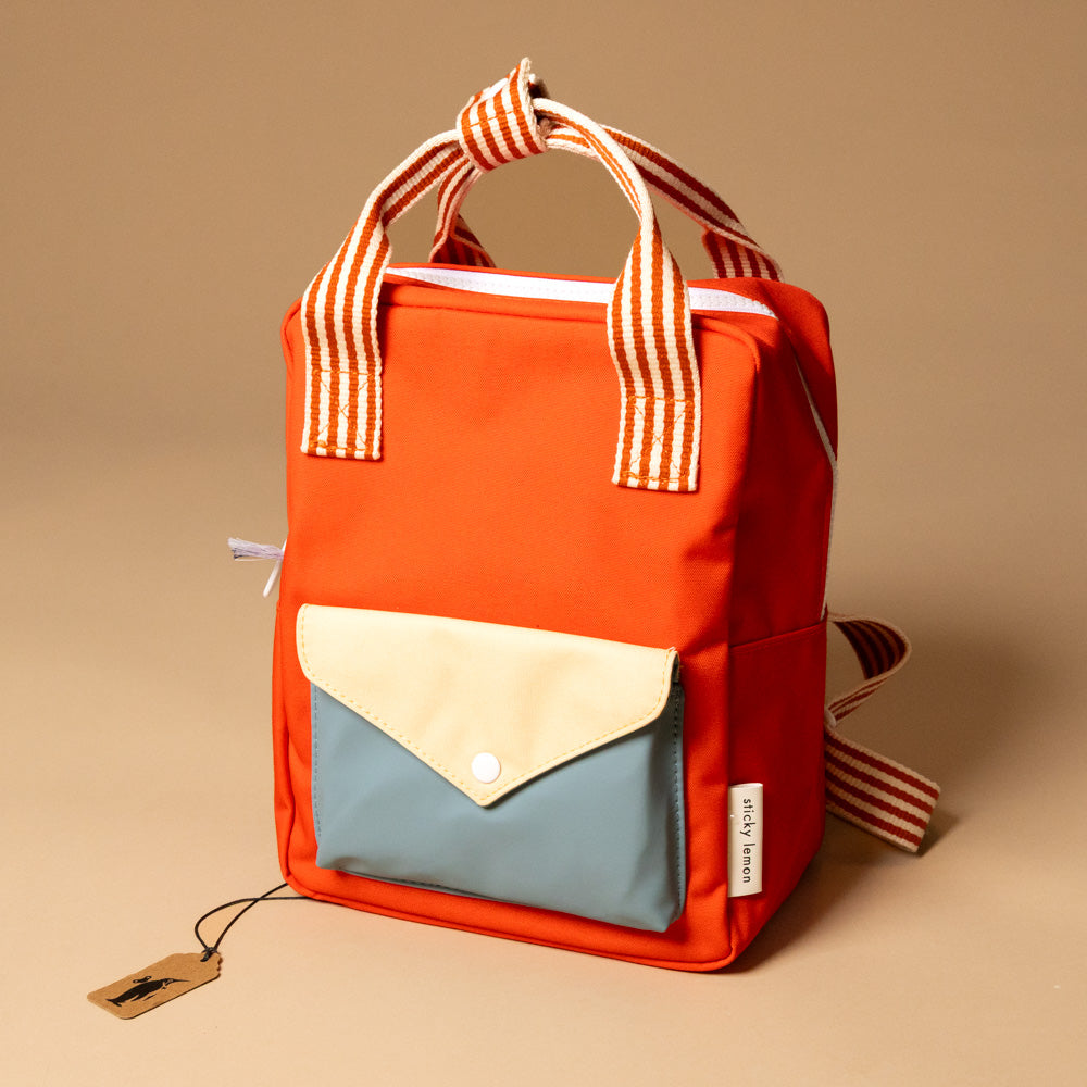 Recycled Wonders Envelope Backpack | Small - Lifeguard Red