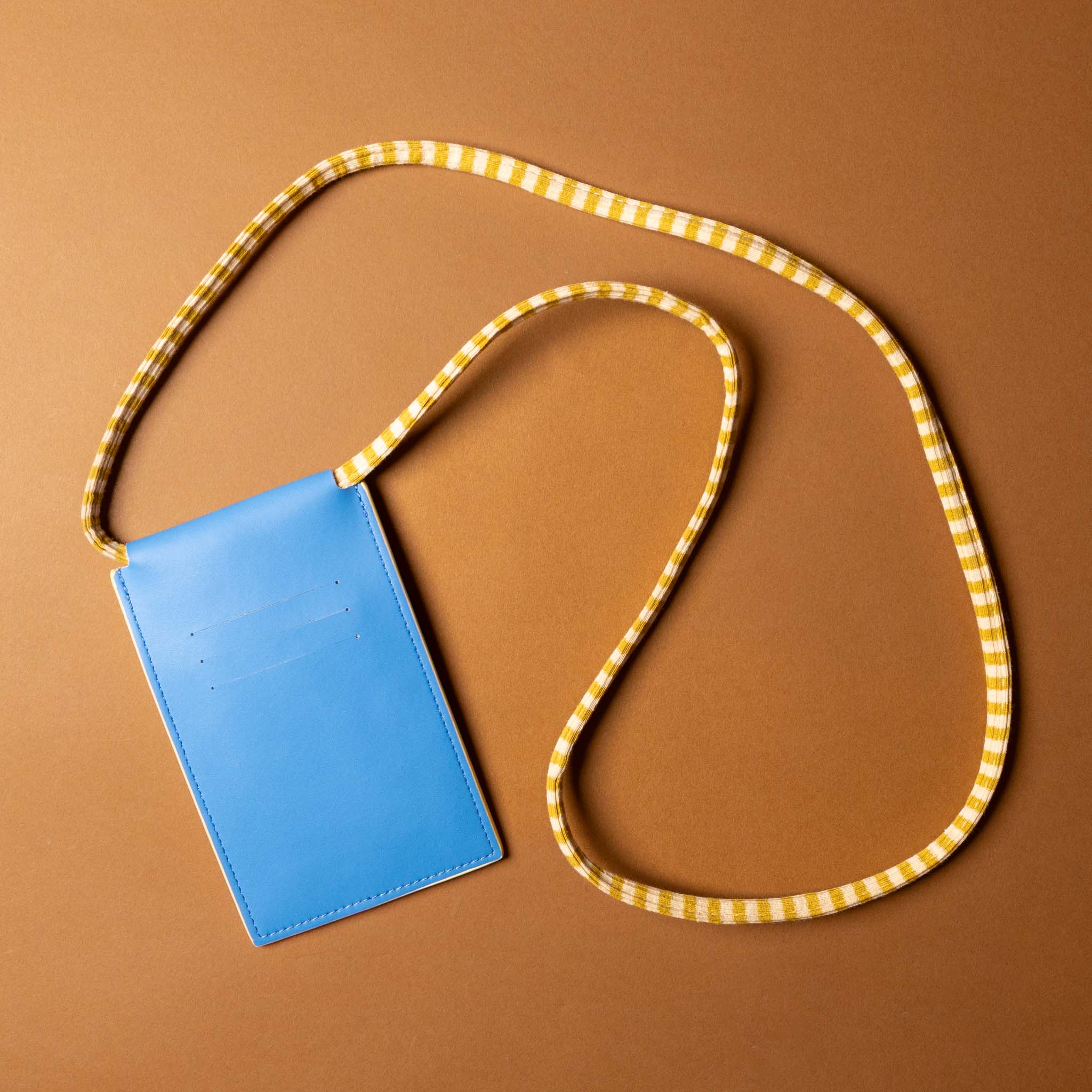 recycled-wonders-phone-pouch-sandy-beach-with-yellow-striped-strap-back