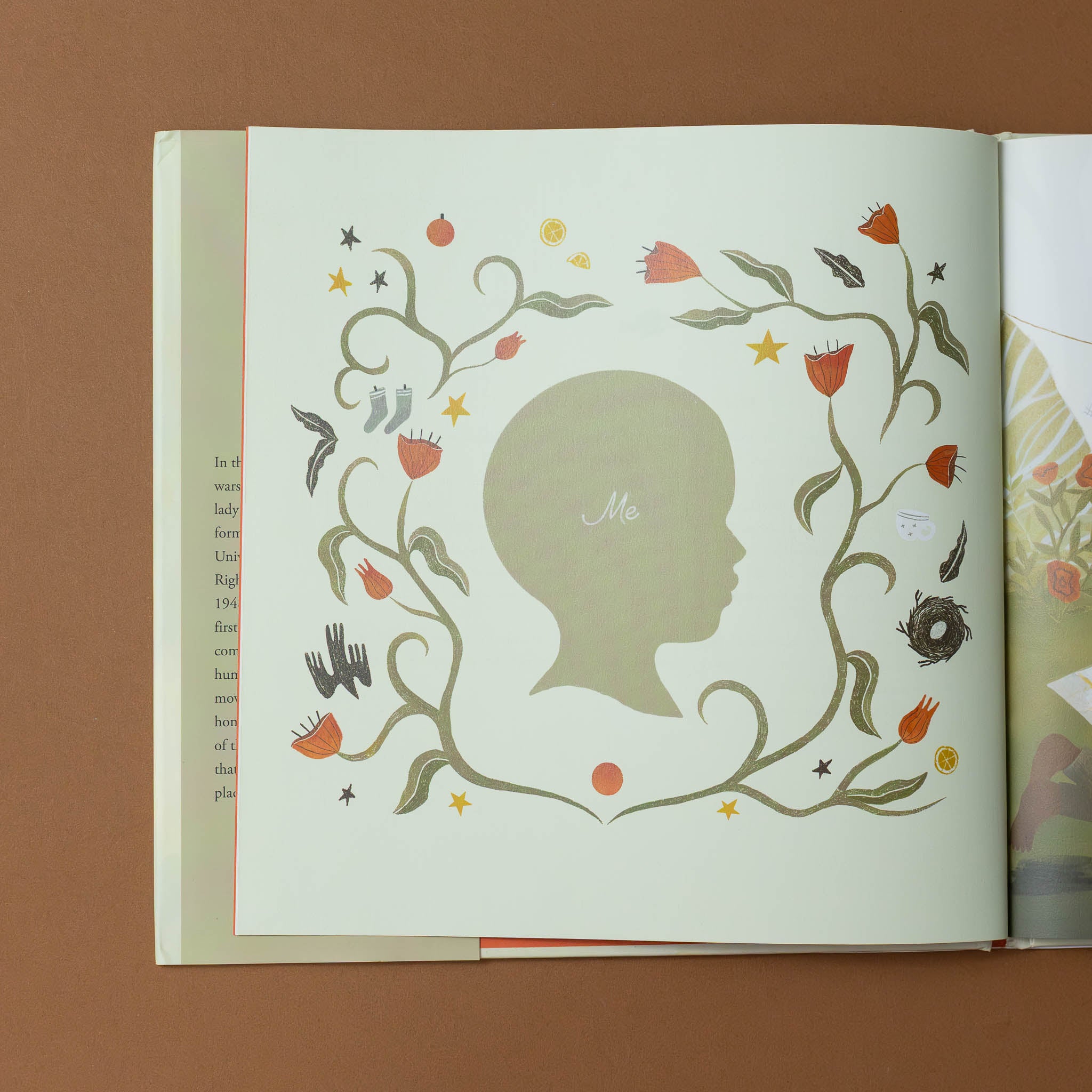 small-places-close-to-home-image-of-child-with-growing-flowered-vine-around-profile