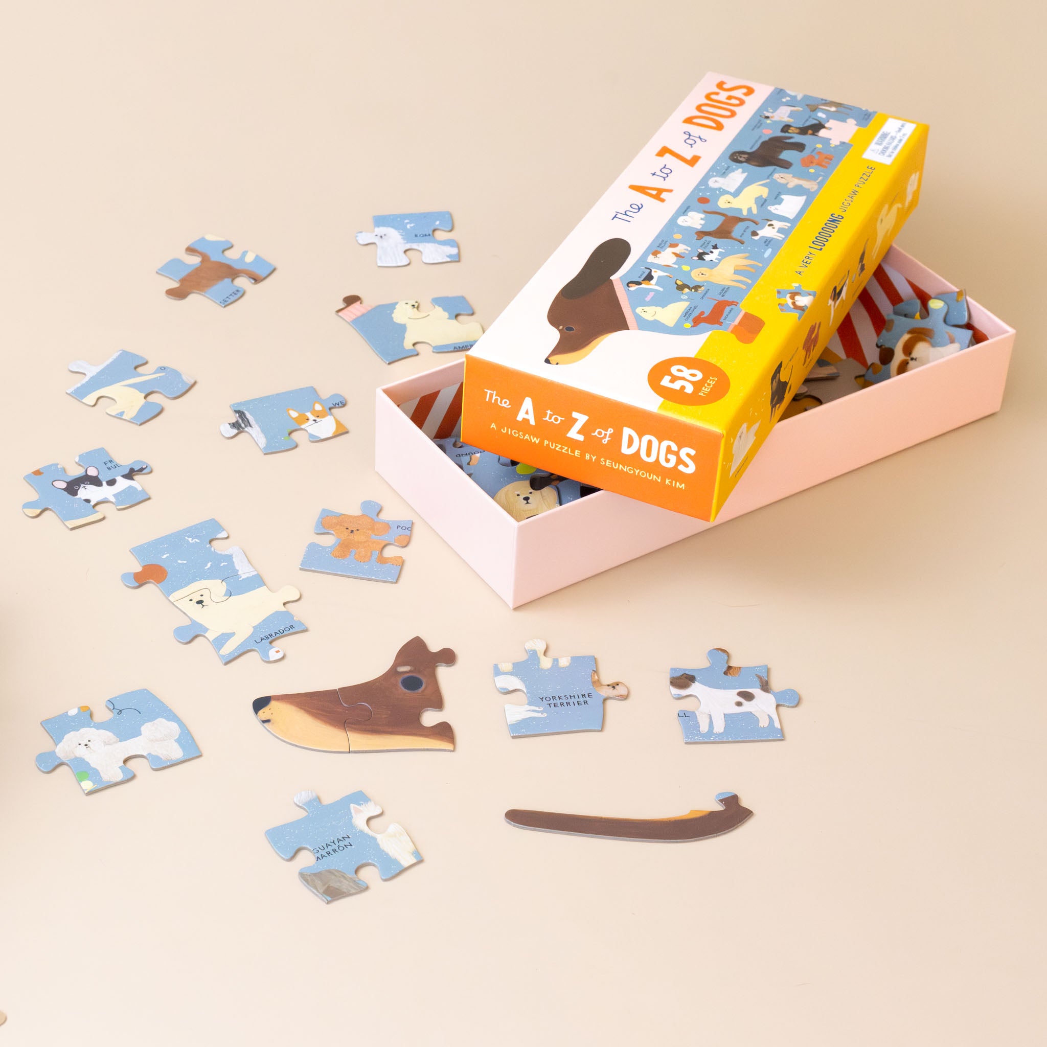 The A to Z of Dogs 58pc Puzzle