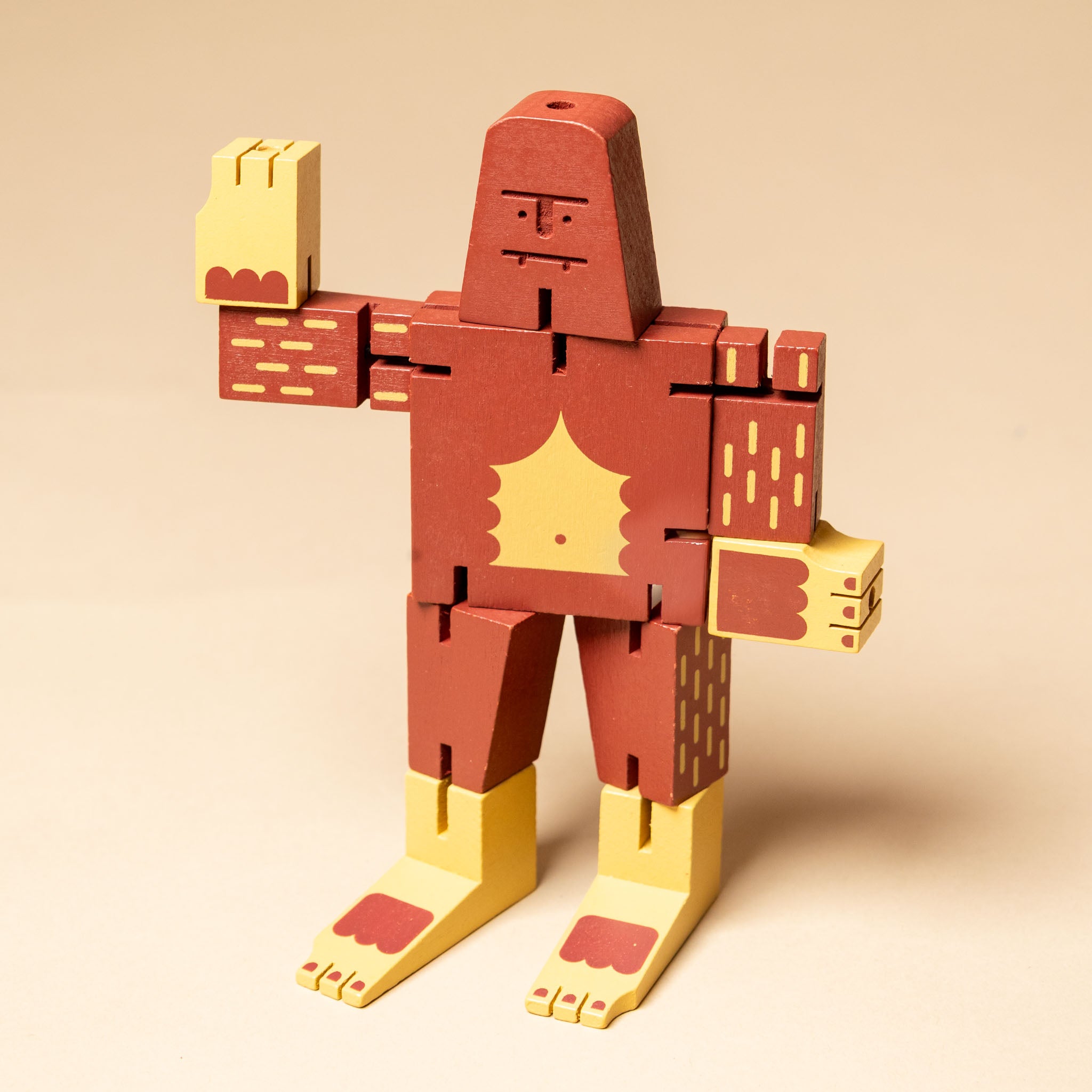 wooden-cubebot-brown-sasquatch-standing-waving