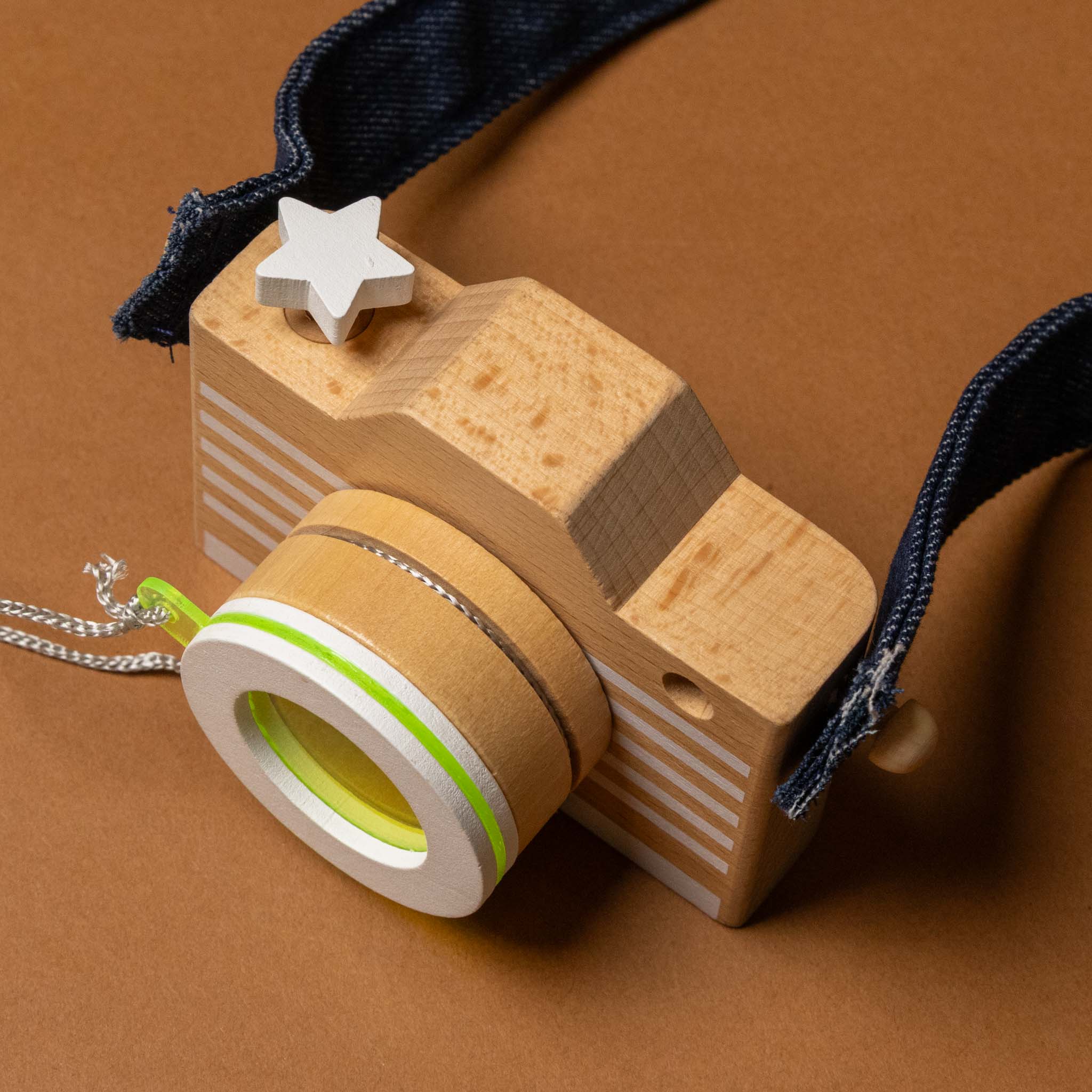wooden-kaleidoscope-play-camera-yellow-lens-denim-strap-top-with-star-button