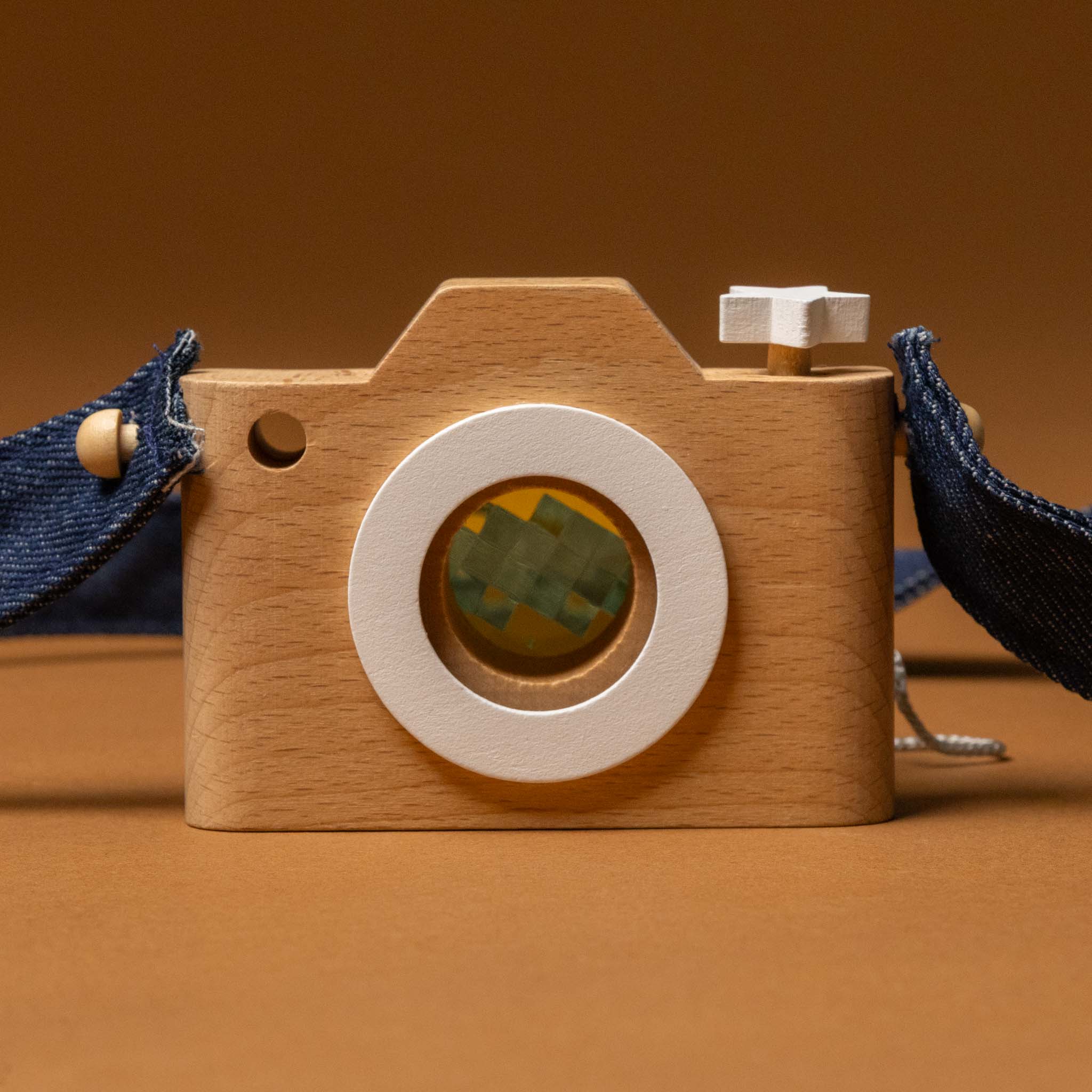 wooden-kaleidoscope-play-camera-yellow-lens-denim-strap-back