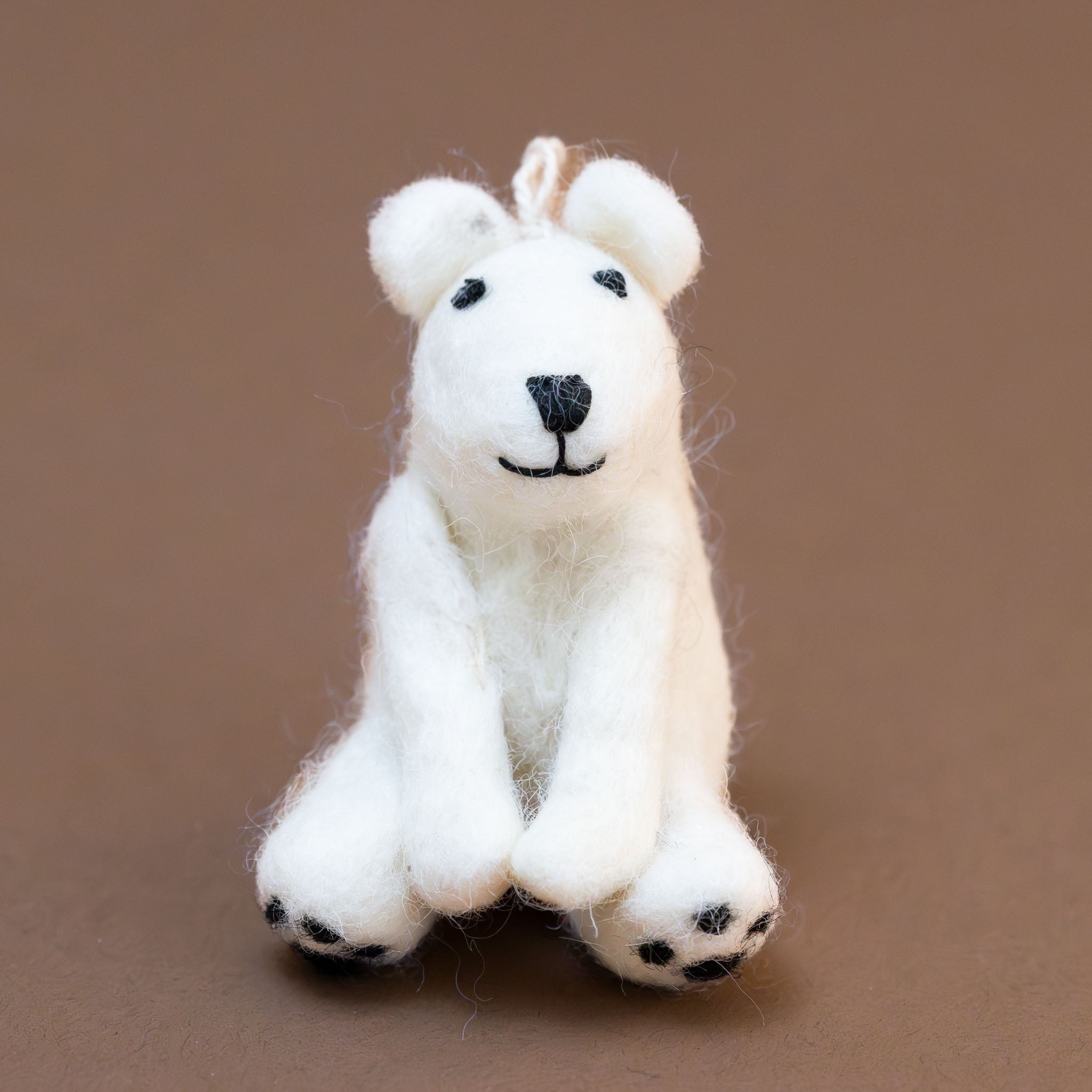 felted-ice-bear-ornament-sitting
