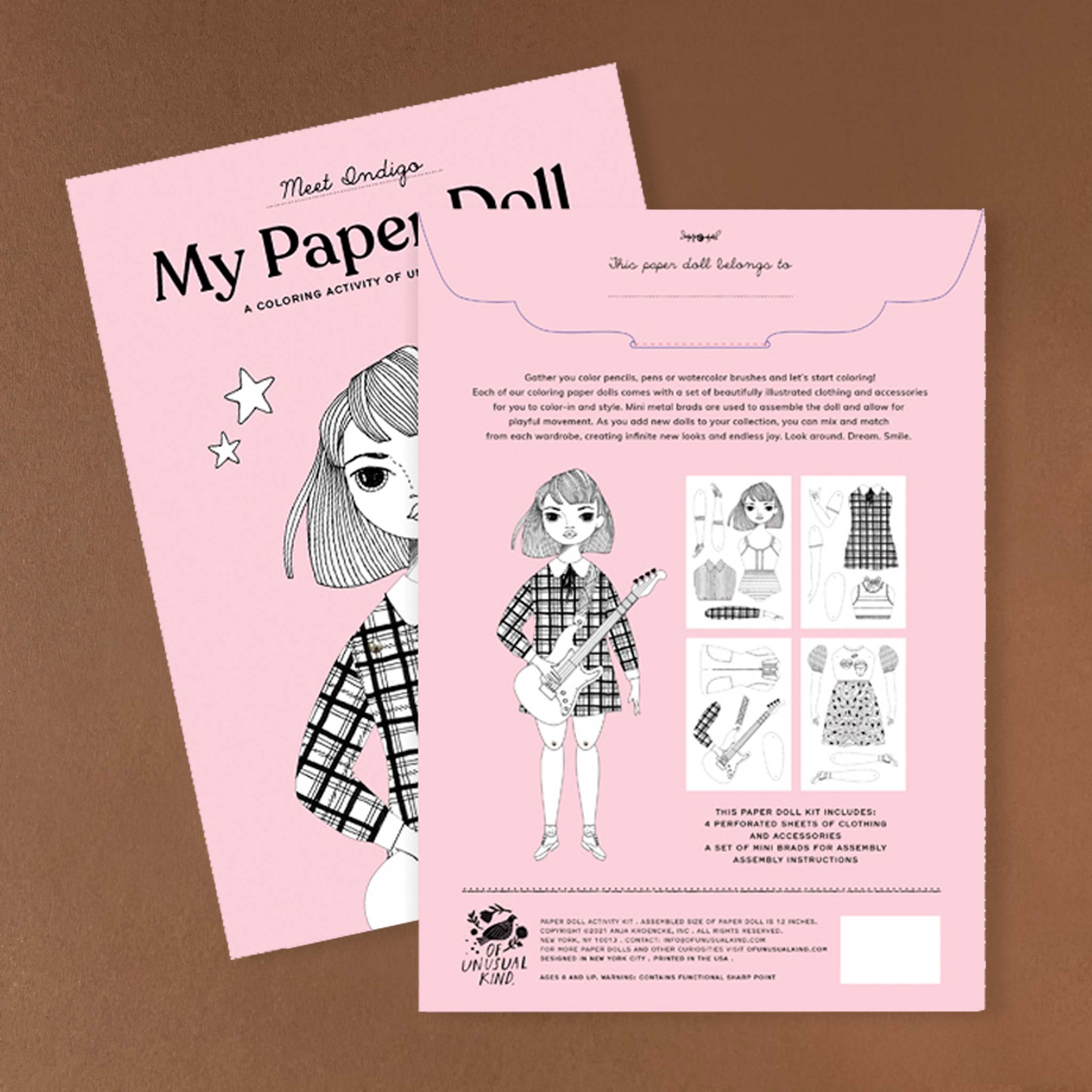 Indigo Paper Doll Coloring Kit - Arts & Crafts - pucciManuli