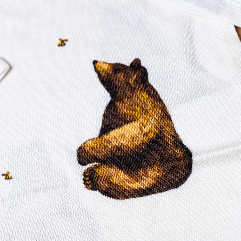 bamboo-long-sleeve-onesie-honey-bear Brown bear illustration on a white background