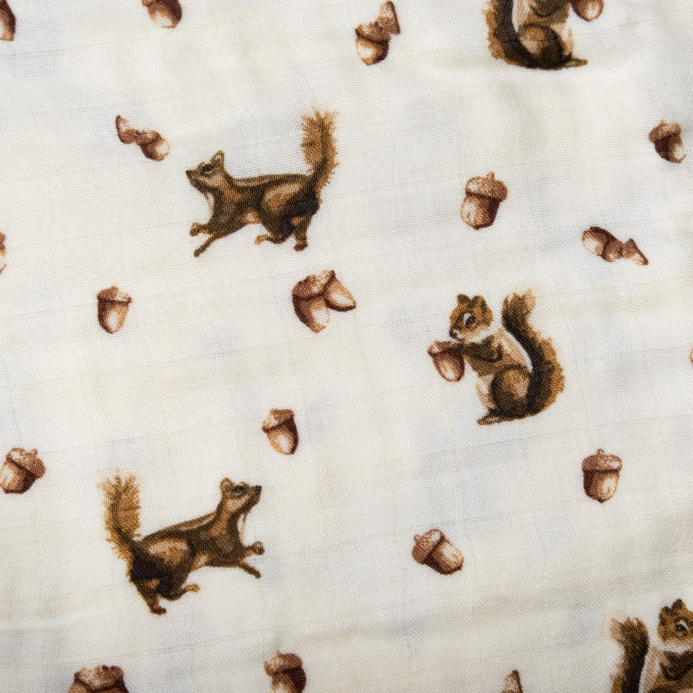 big-lovie-chipmunk Pattern and acorns on a light background