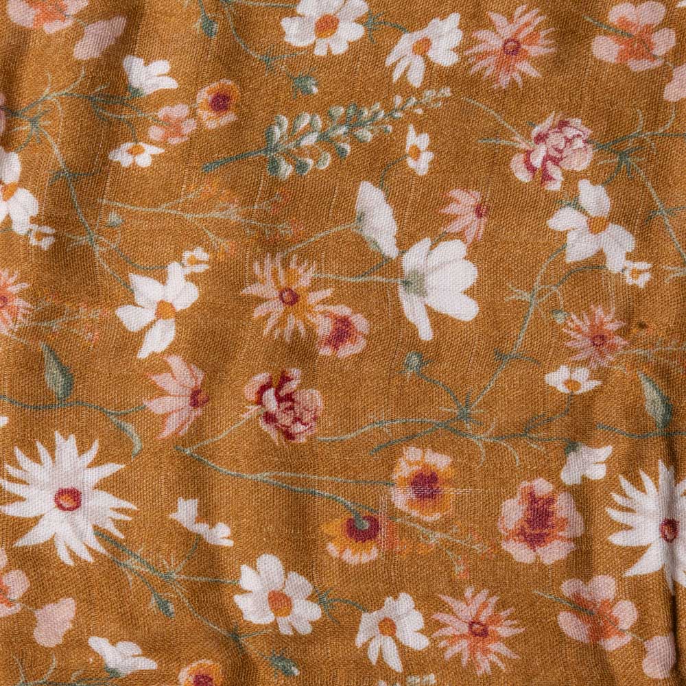 big-lovie-wildflower Floral pattern on a textured fabric background
