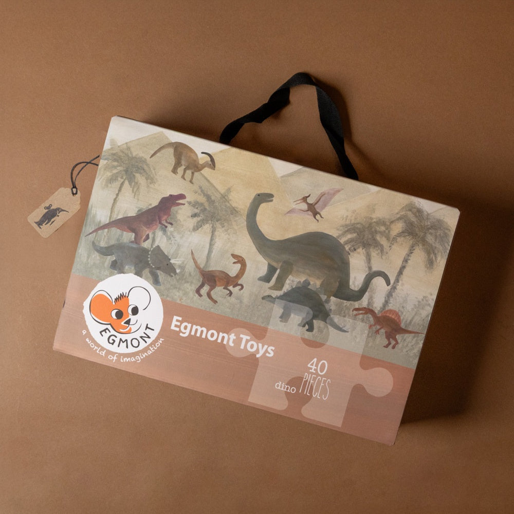 dinosaurs-40-piece-floor-puzzle box on a brown background