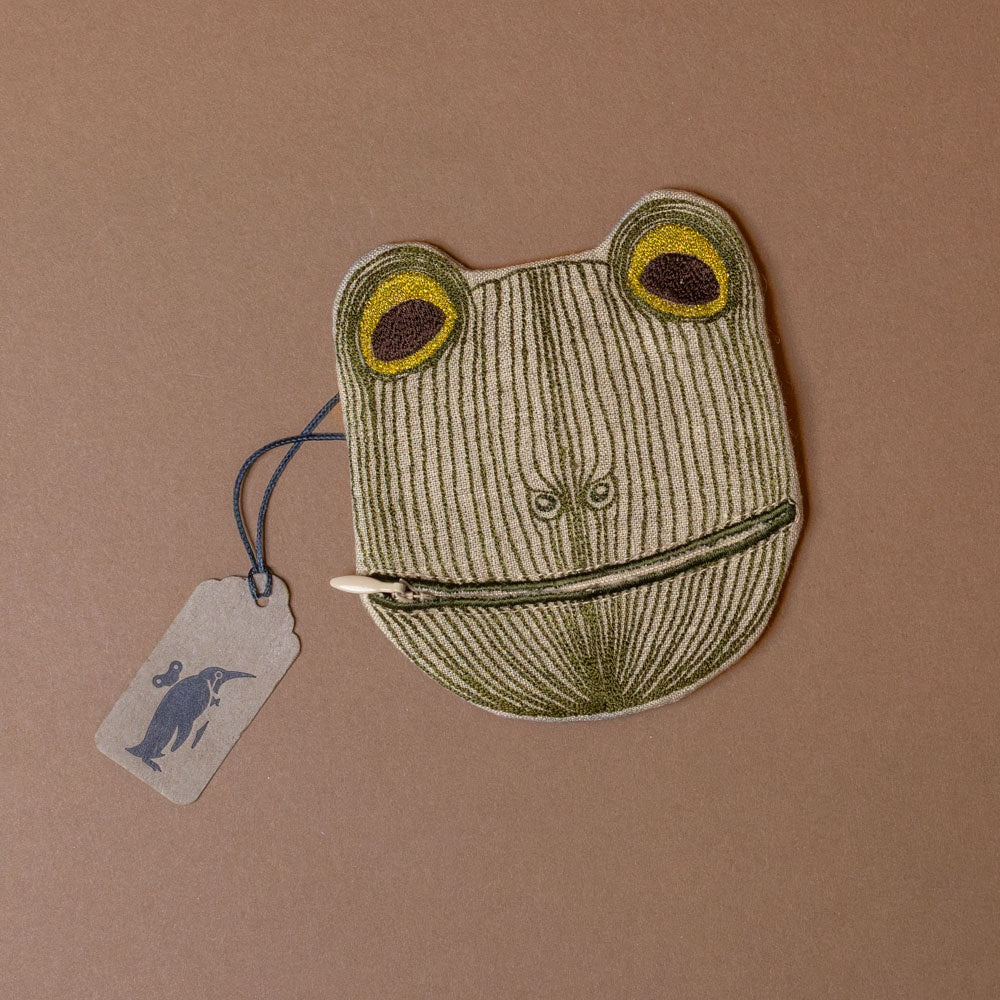 Embroidered Froggy Coin Pouch