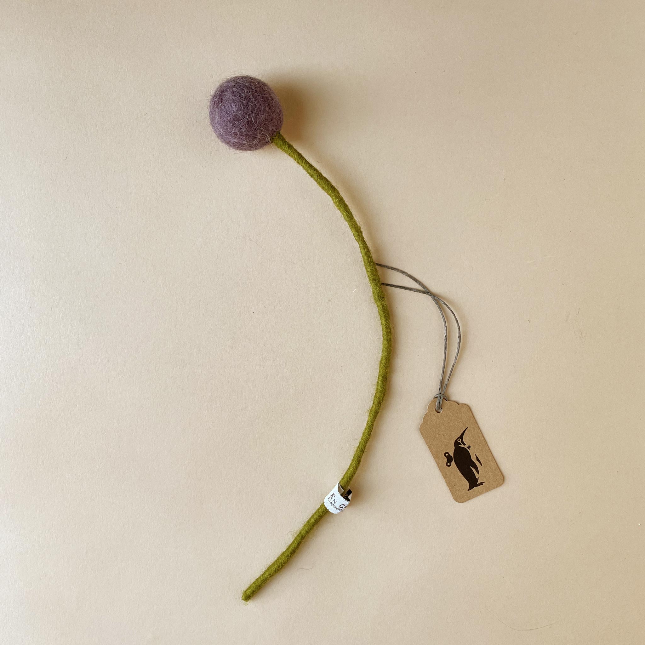 Felt Pom Flower | Eggplant