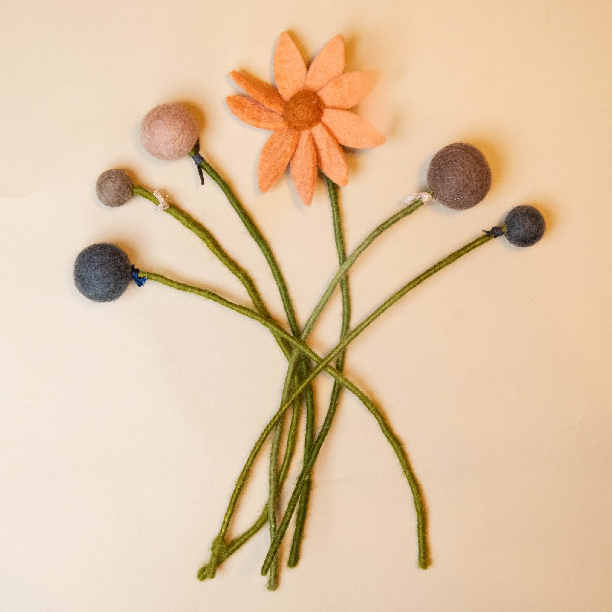 Felt Pom Flower | Smoky Lavender