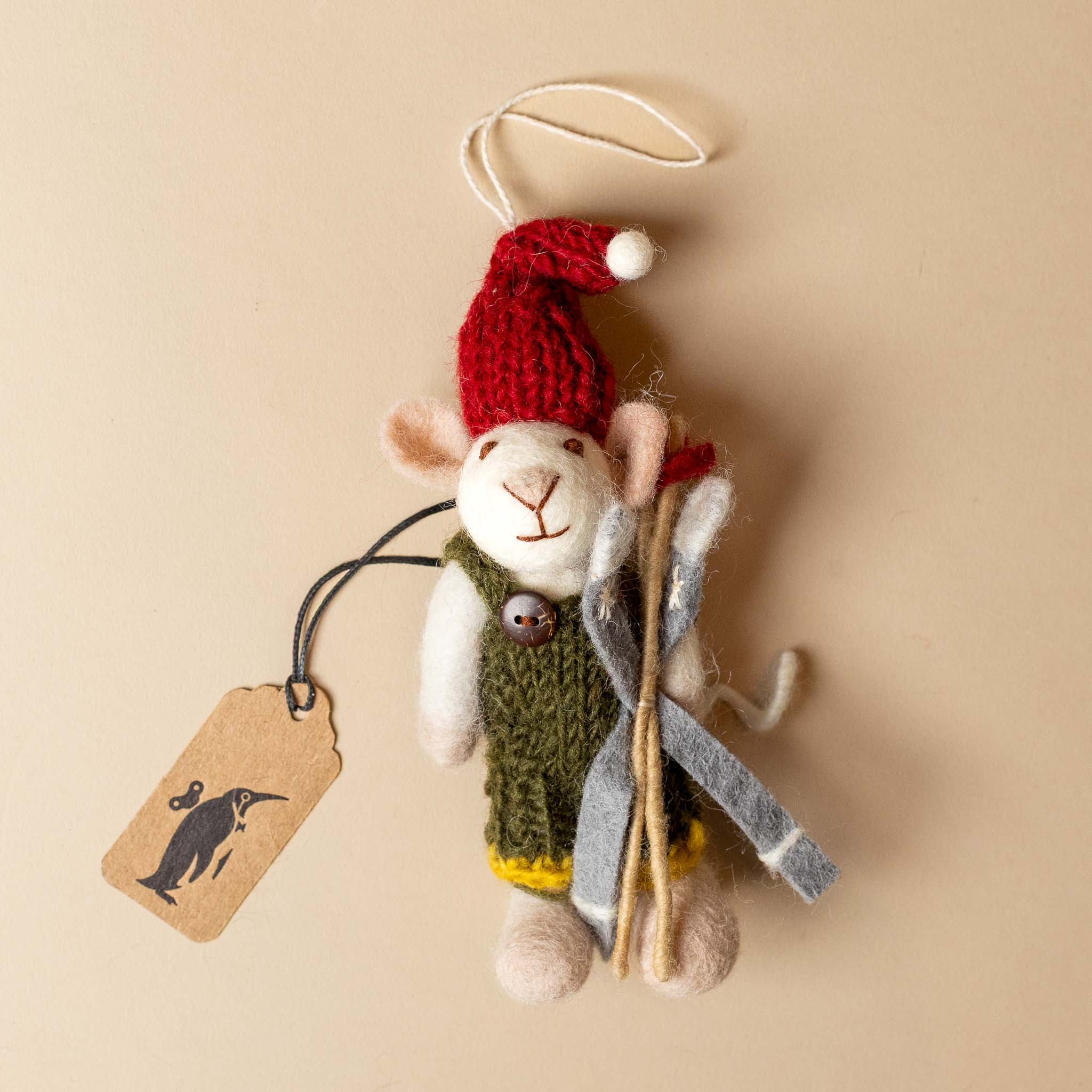 felted-white-mouse-ornament-green-overalls-and-skis
