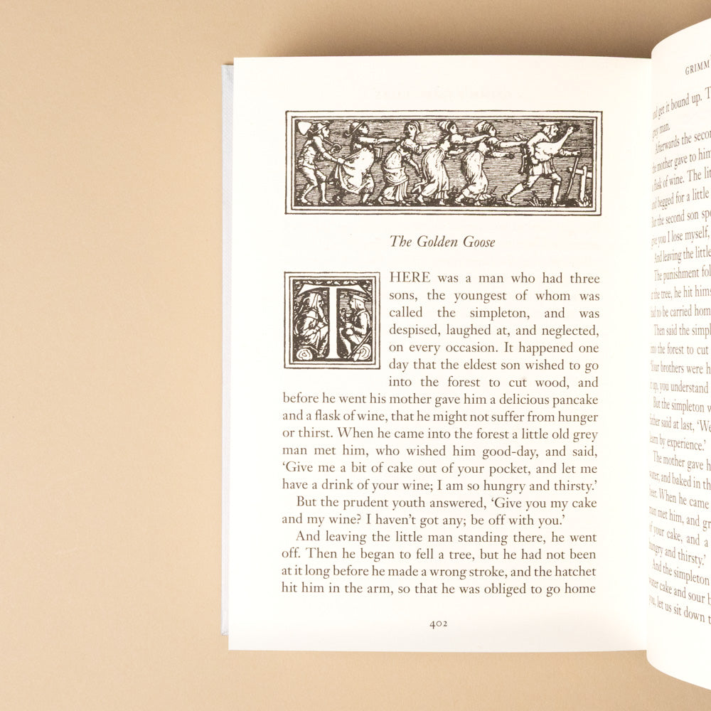 grimms-fairy-tales open-book-titled-the-golden-goose