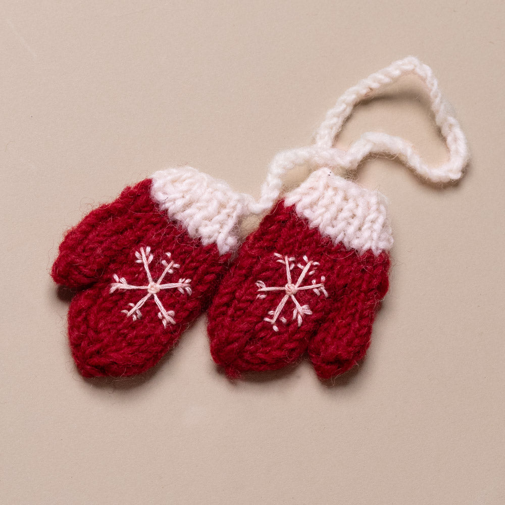 hand-knit-red-mittens-ornament-snowflake