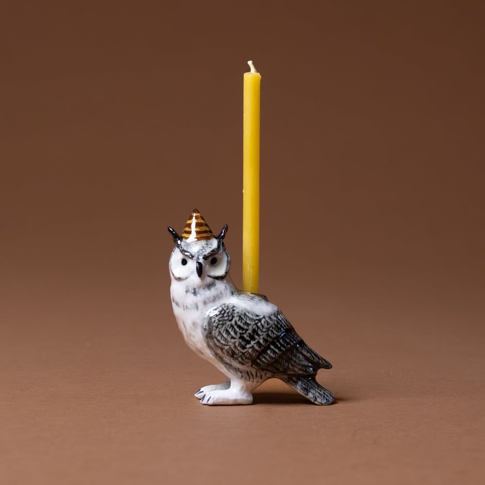 Heirloom Porcelain Cake Topper | Wise Old Owl