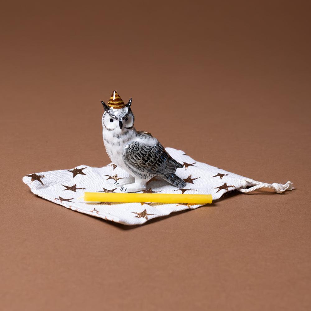 Heirloom Porcelain Cake Topper | Wise Old Owl